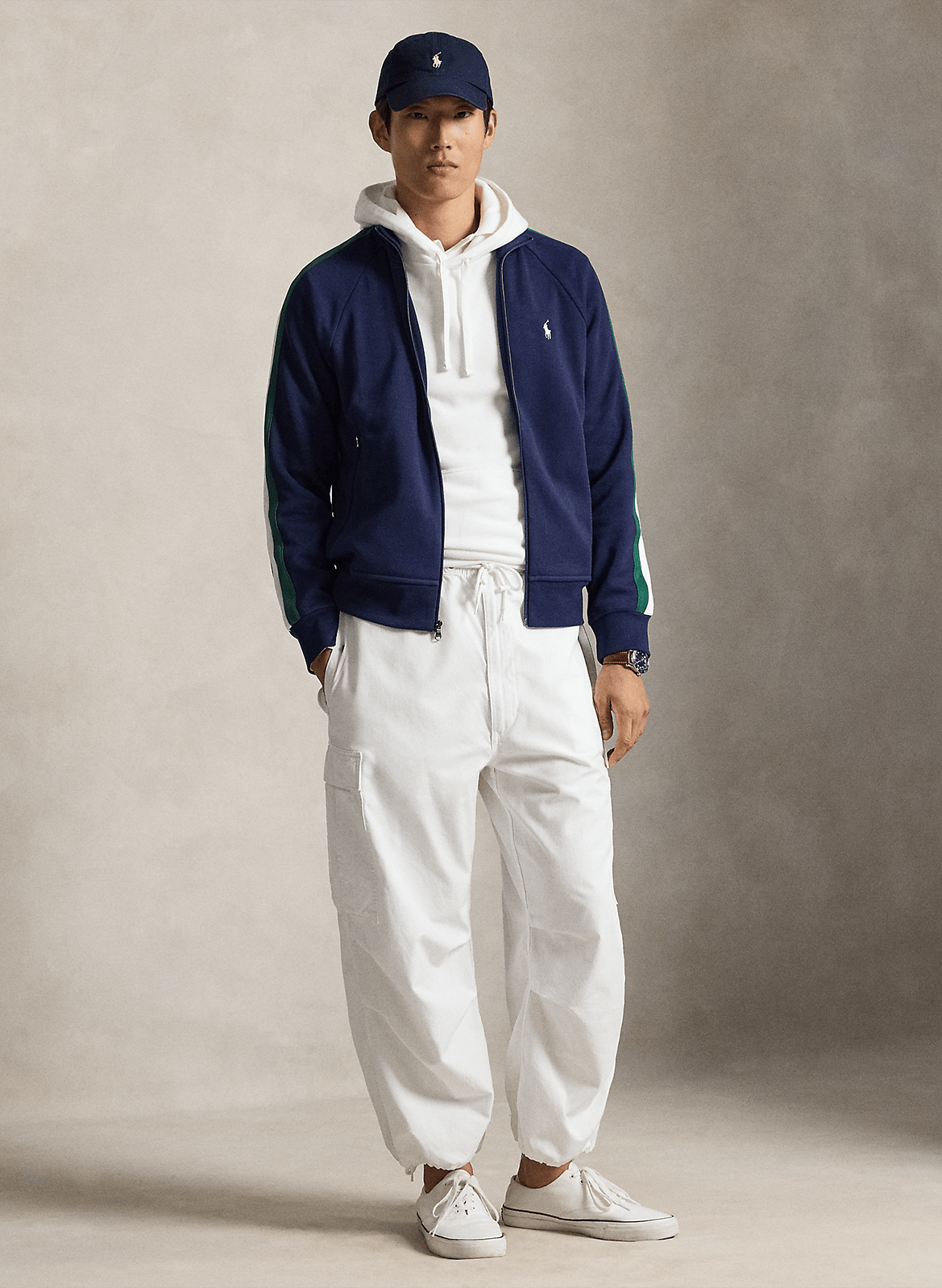 Slim-fit zip-up tracksuit top  POLO RALPH LAUREN Blue