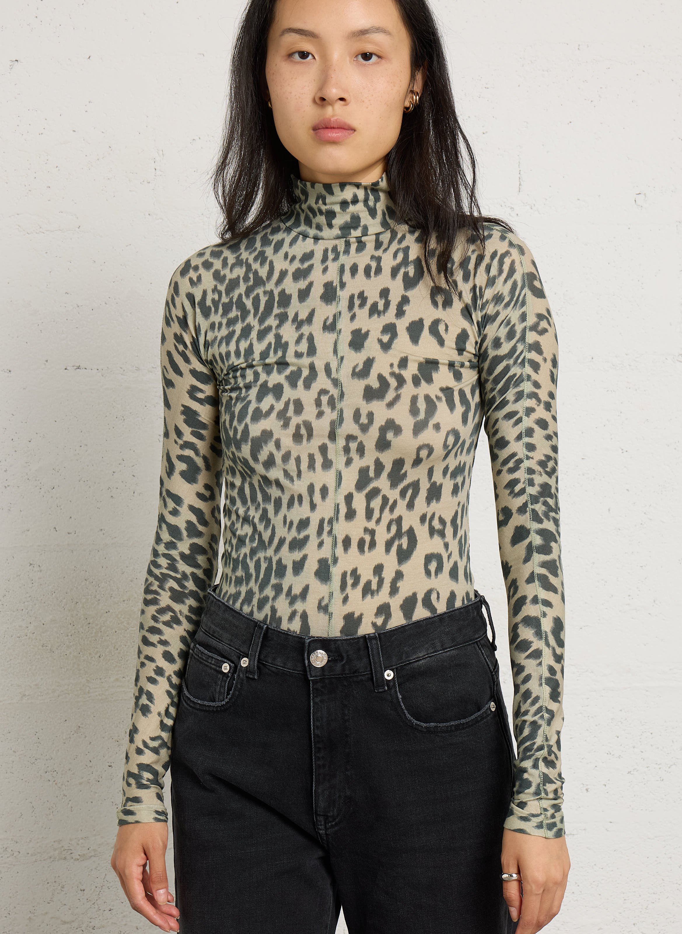 Eng anliegendes bedrucktes T-Shirt BELLEROSE Grau