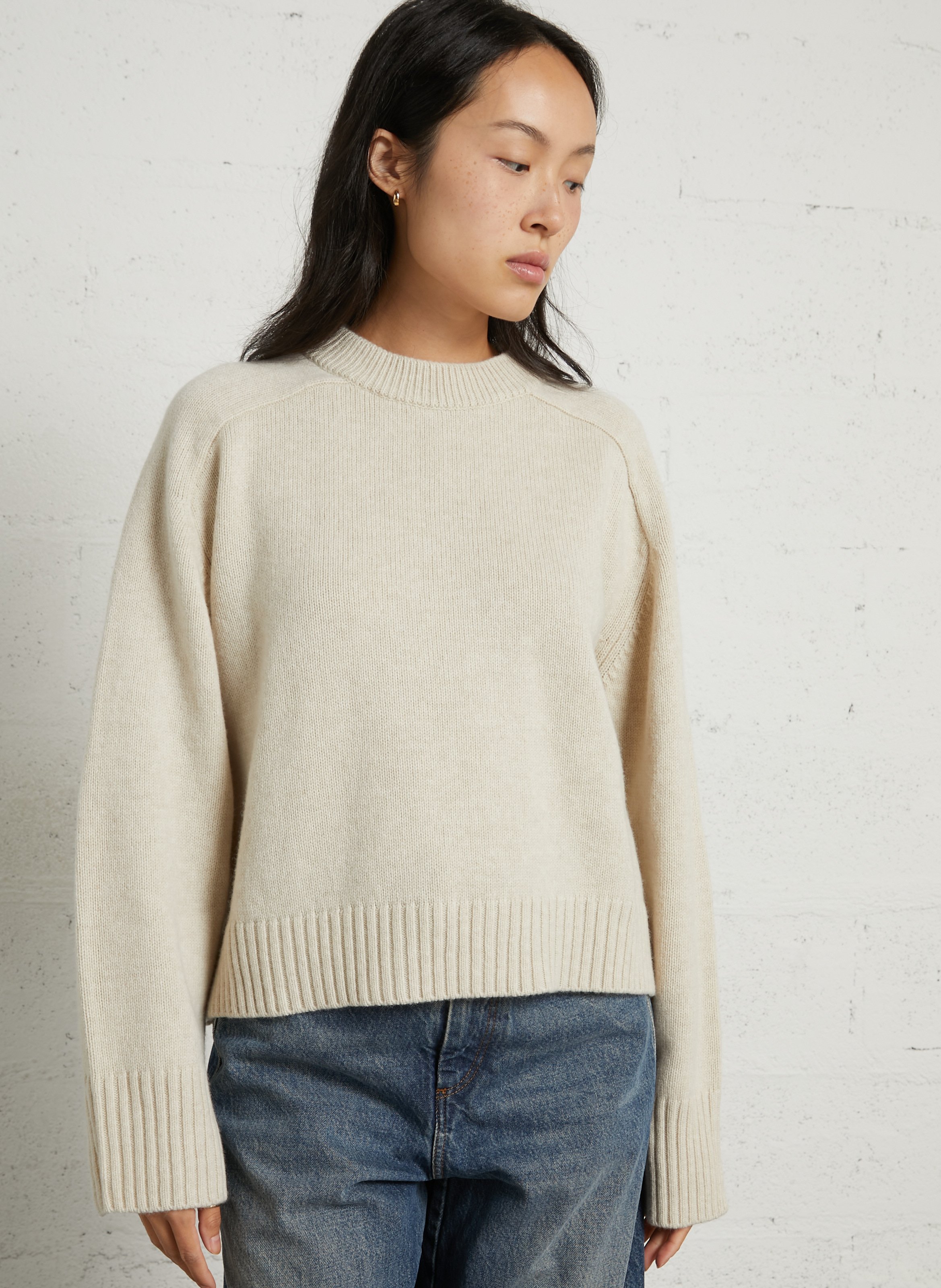 Pull oversize col rond en laine  SOEUR