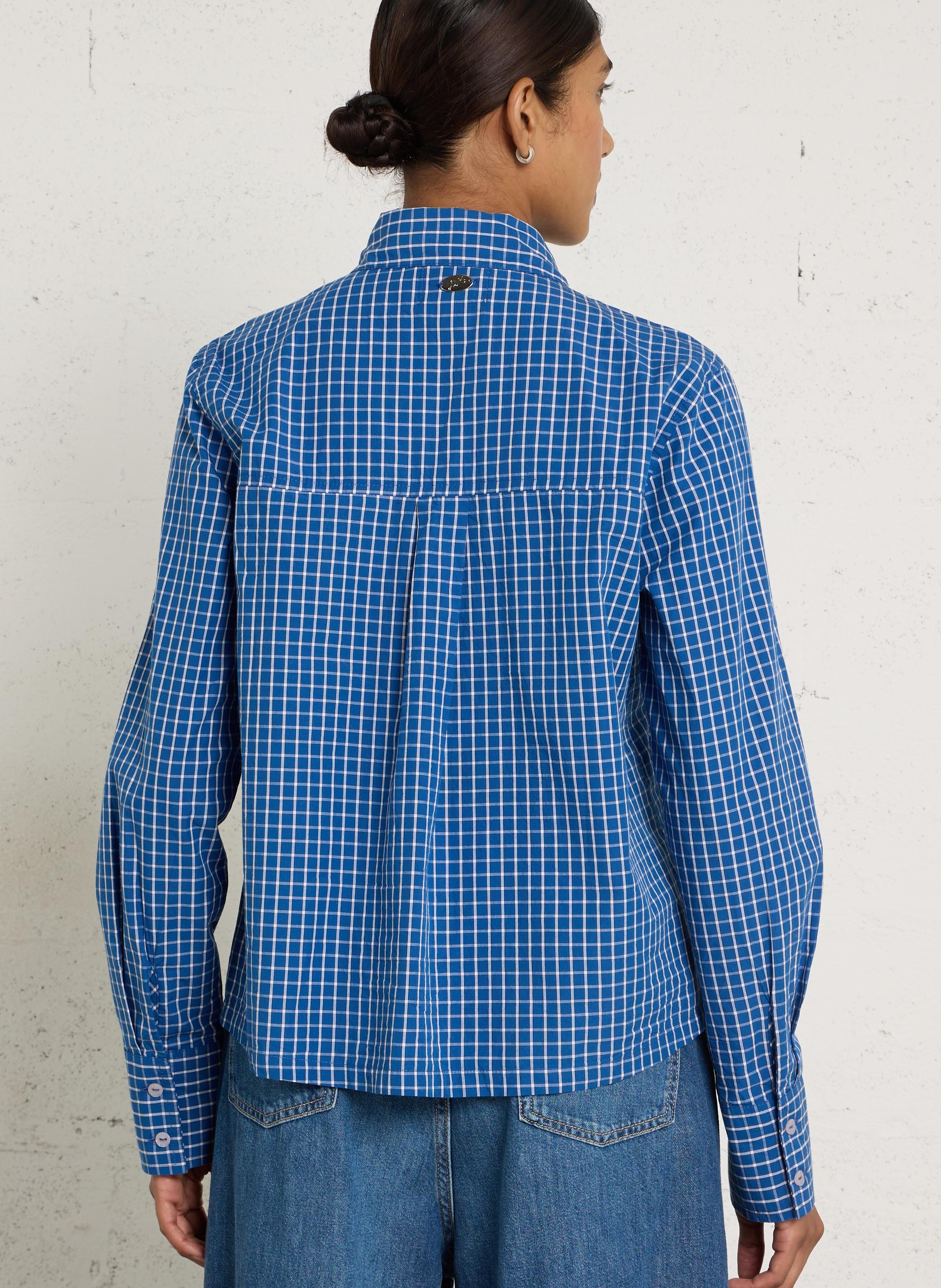 Cotton shirt with classic collar DAMSON MADDER Blue