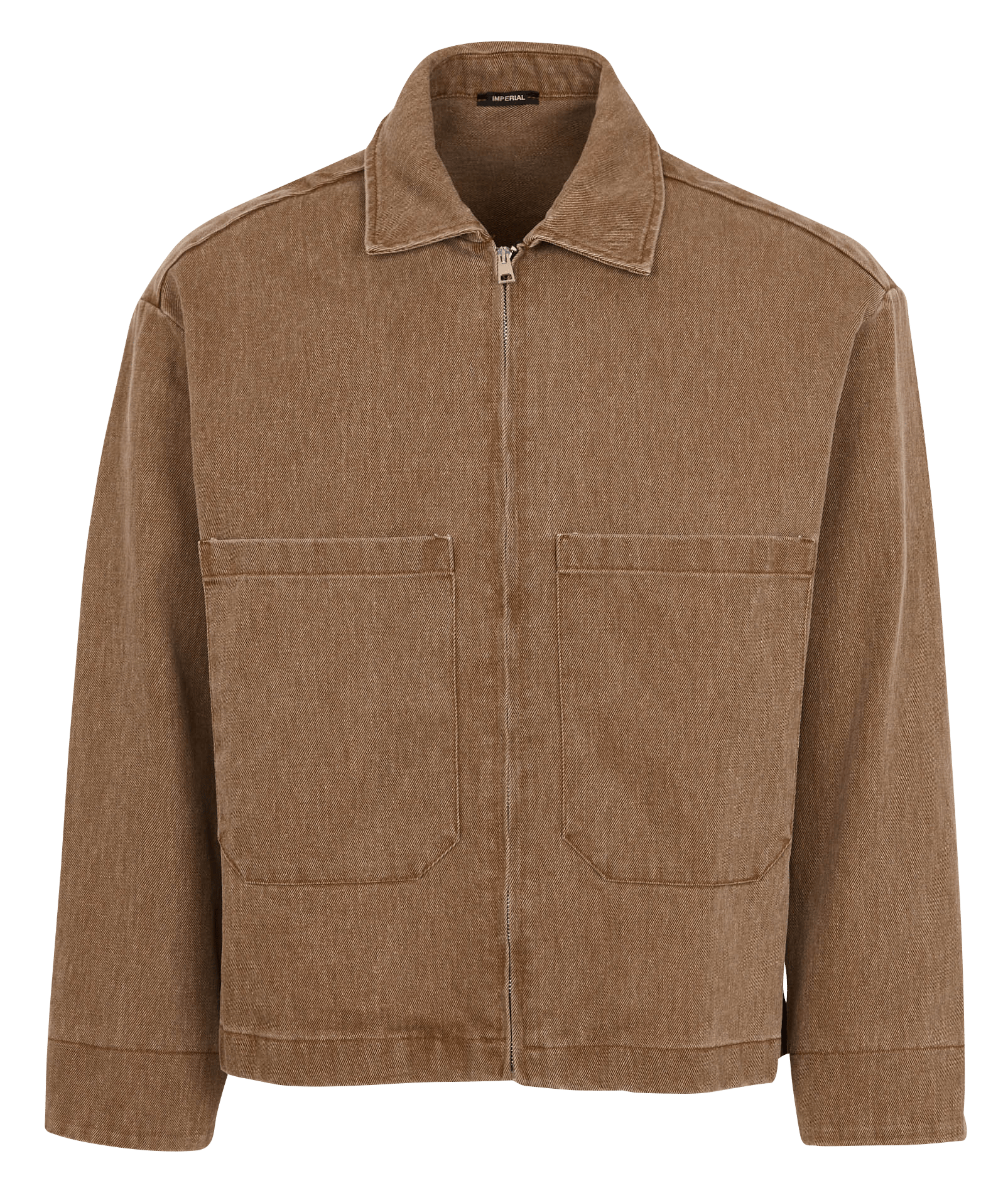 Zip-up cotton overshirt IMPERIAL Beige