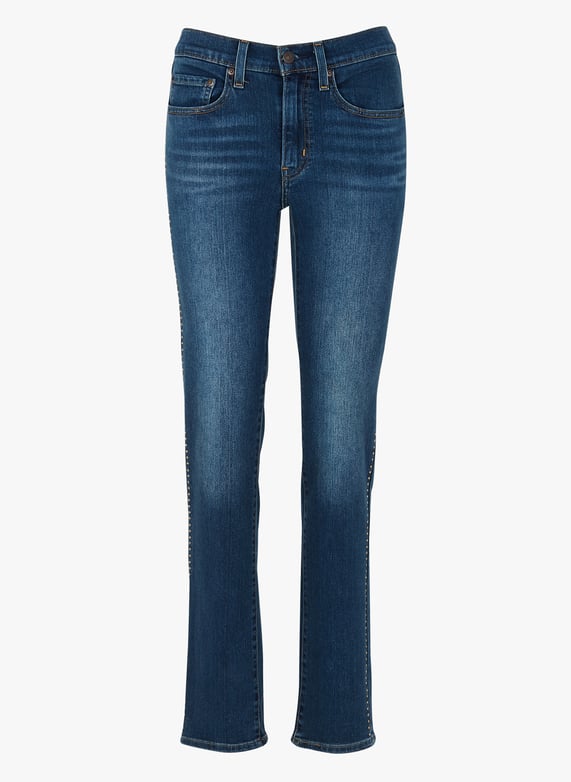 High-Rise straight-Leg cotton-Blend jeans Shine on diamond Levi's