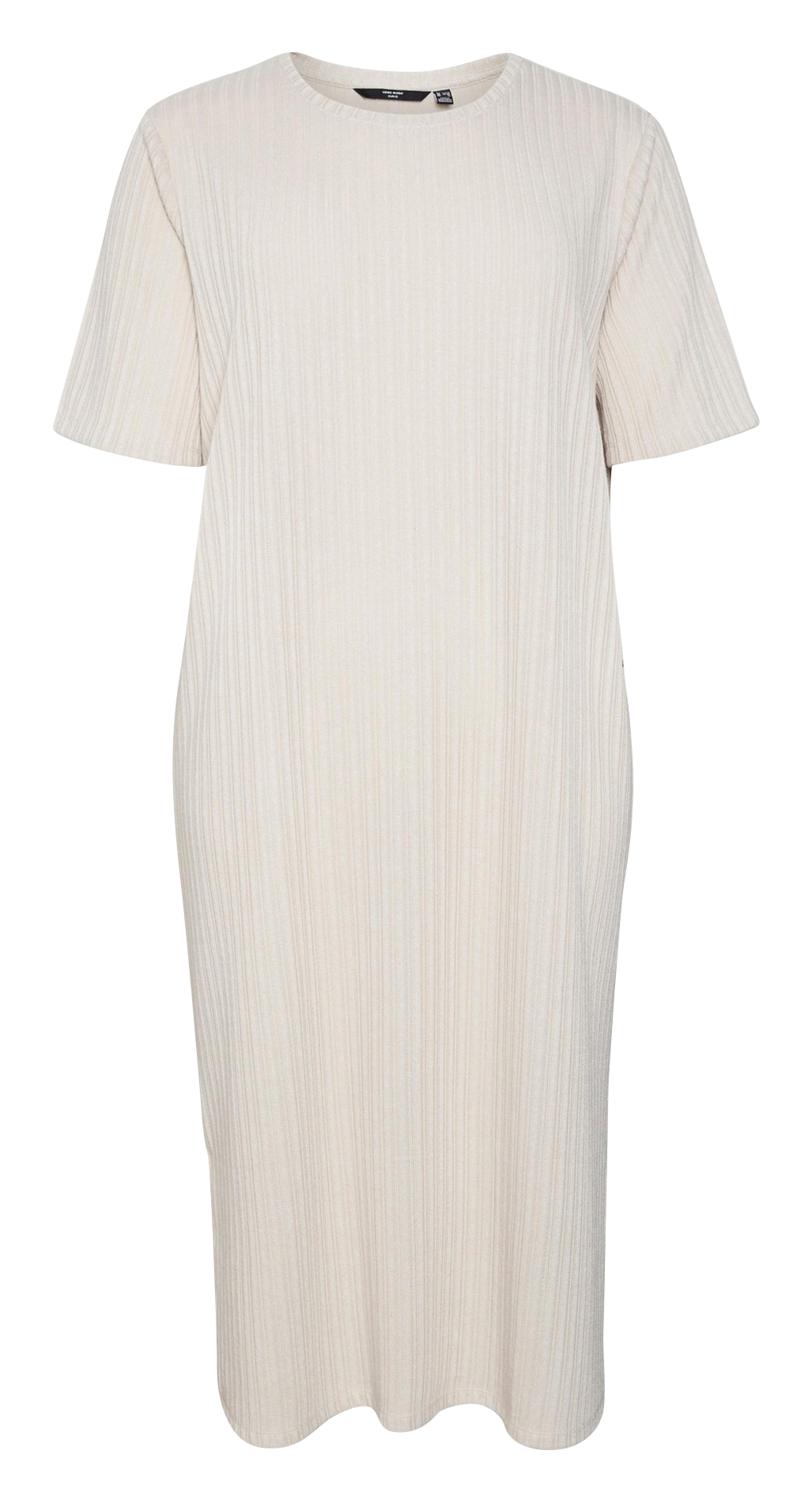 Robe midi côtelée  VERO MODA CURVE Beige