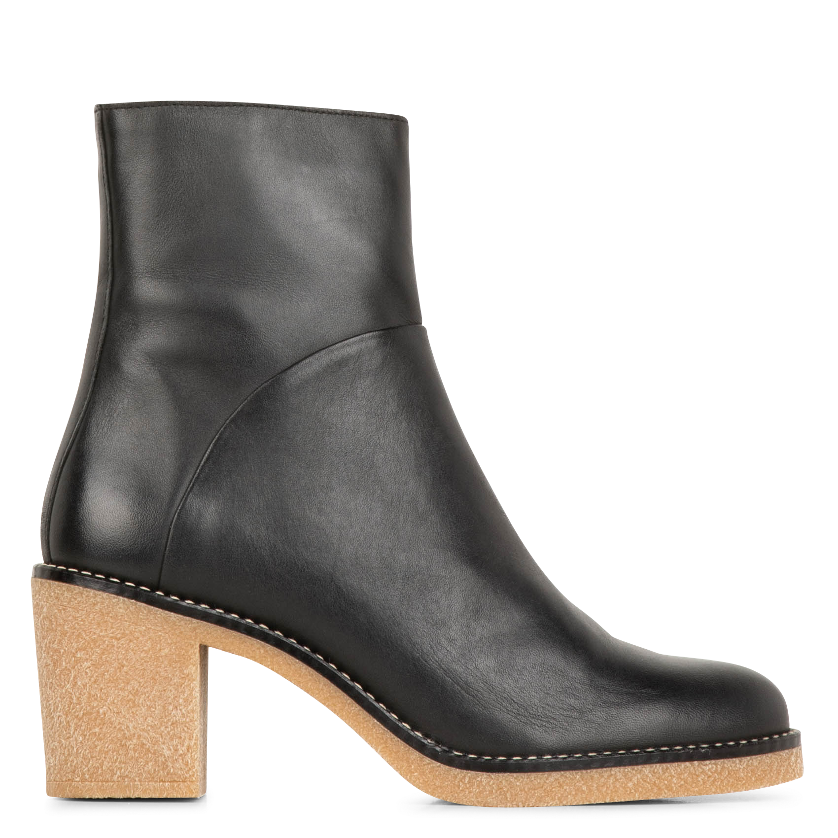 Bianca leather ankle boots LA FEE MARABOUTEE Black