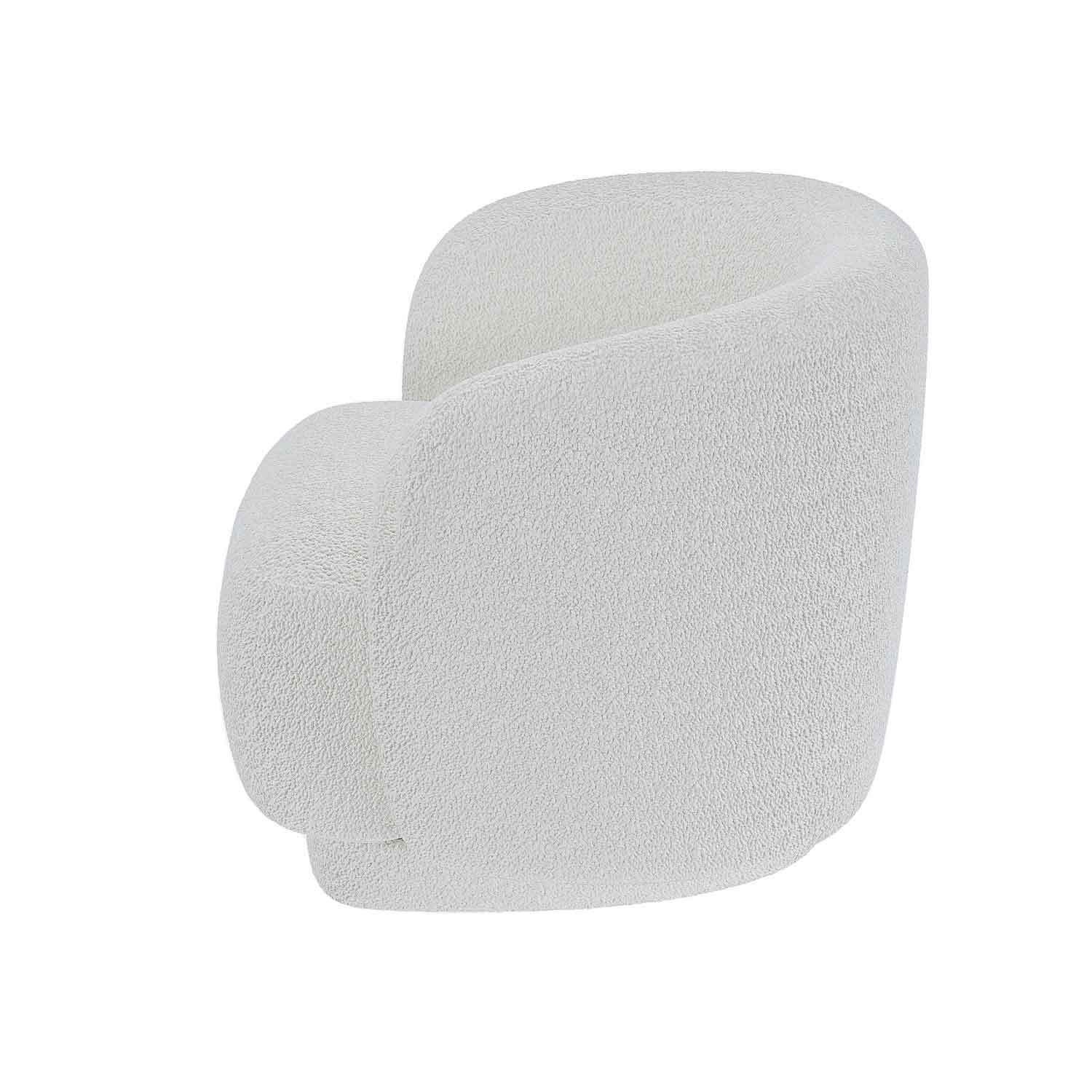 Bouclé armchair White