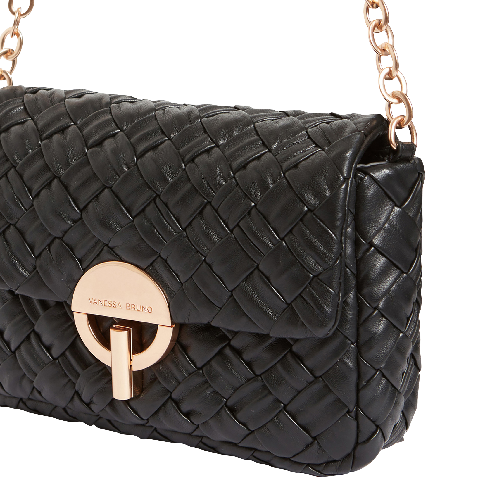 Metropolis Gilda - Umhängetasche aus geflochtenem Leder VANESSA BRUNO Schwarz