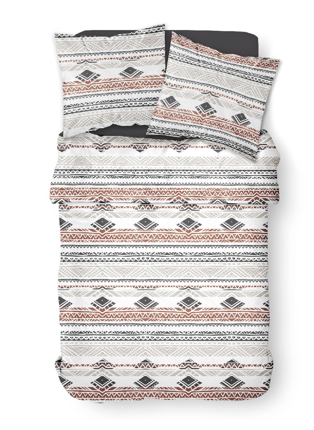 Printed cotton bedding set TODAY LINGE DE MAISON Beige