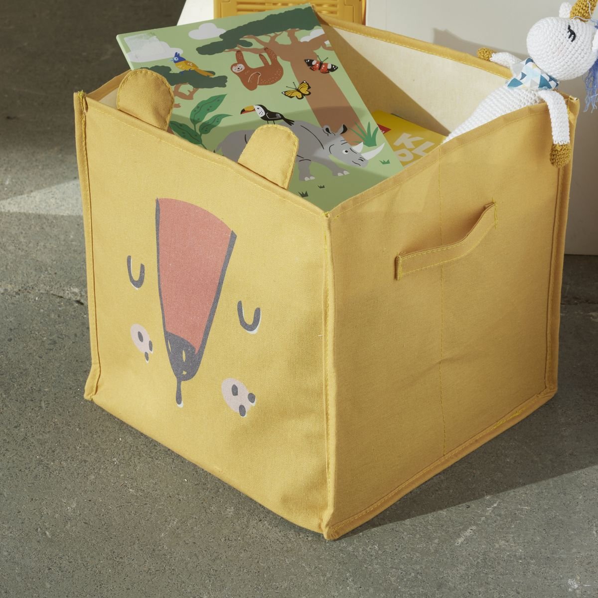 Caisse cube de rangement FACTORY Jaune