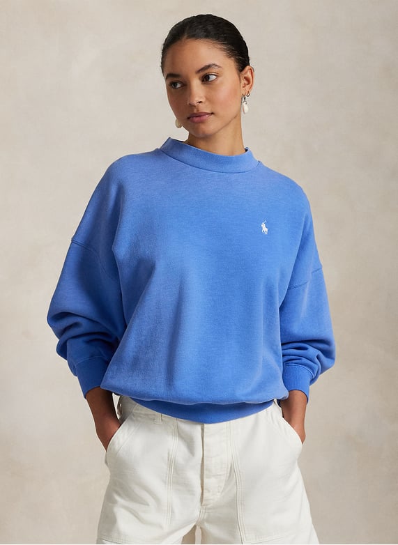 Ralph Lauren Mujer Sudadera Holgada Con Estampado En La Espalda