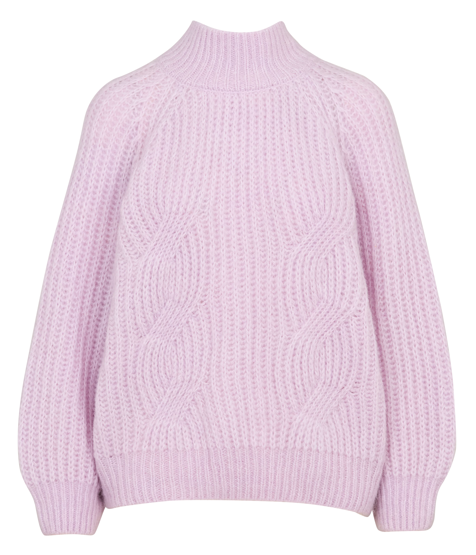 Pull manches longues en maille unie Violet