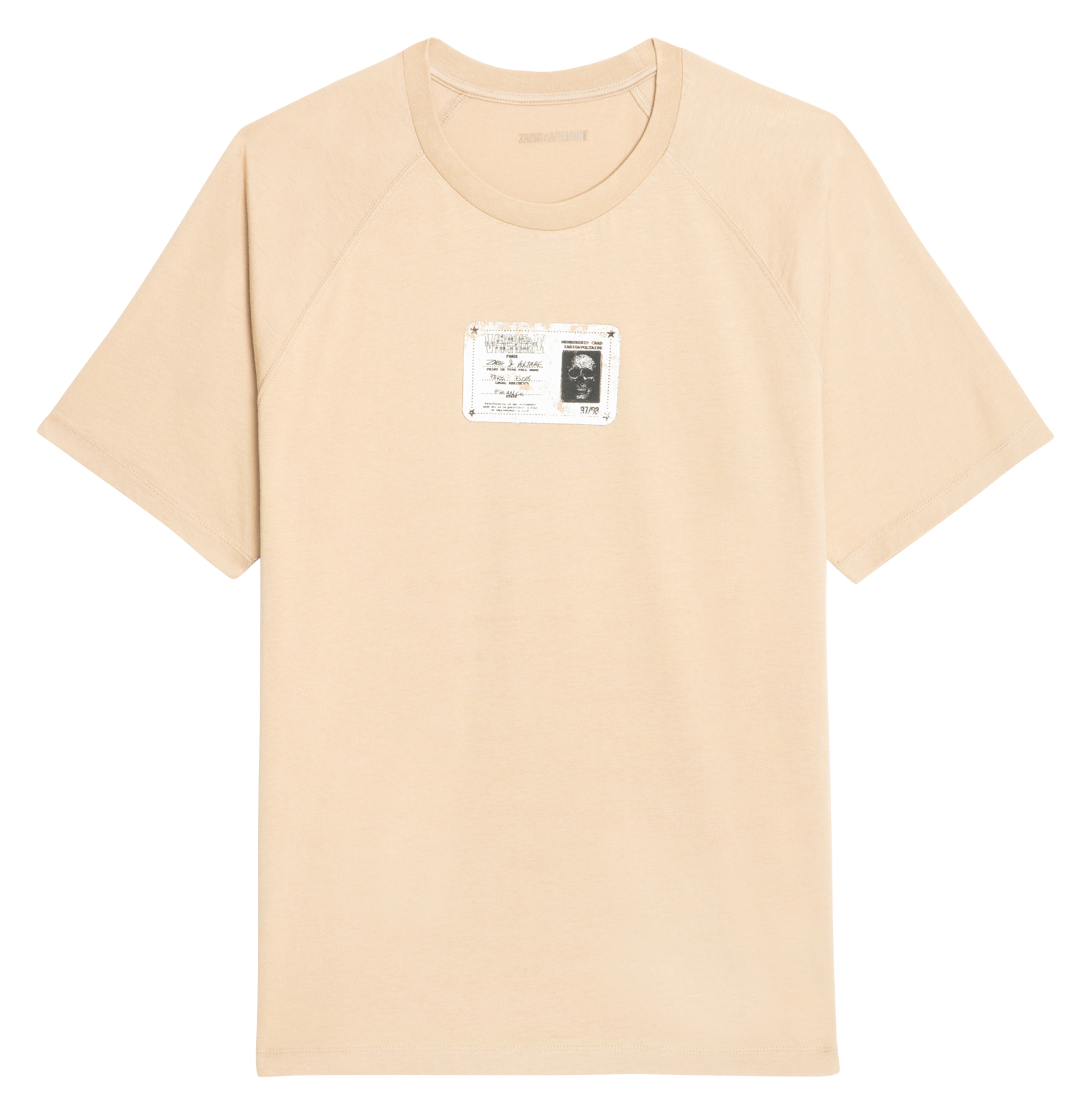 Tee-shirt col rond en coton ZADIG&amp;VOLTAIRE Beige