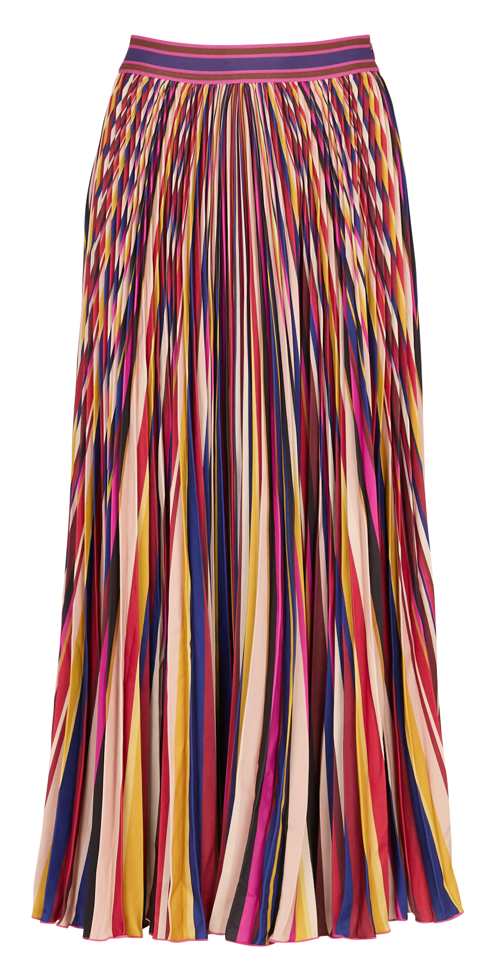 Striped pleated long skirt FARM RIO Multicolored