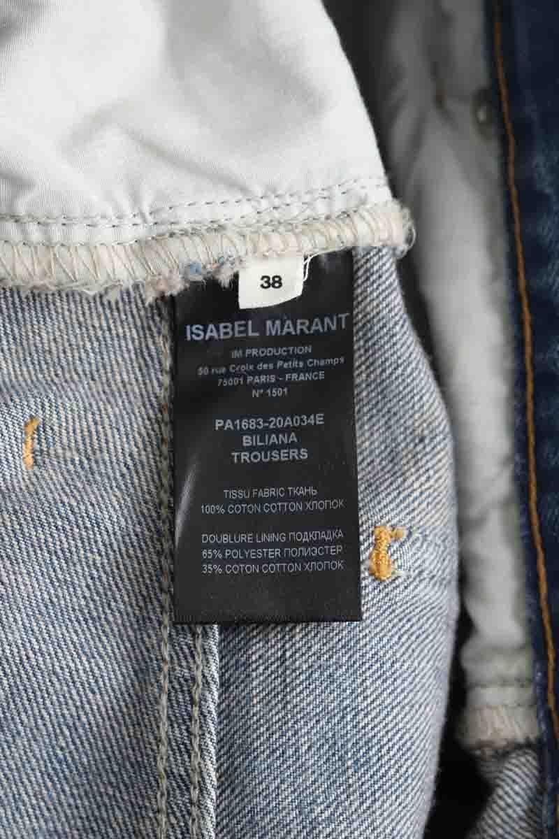 Cotton straight jeans ISABEL MARANT ÉTOILE - SECONDE MAIN Blue