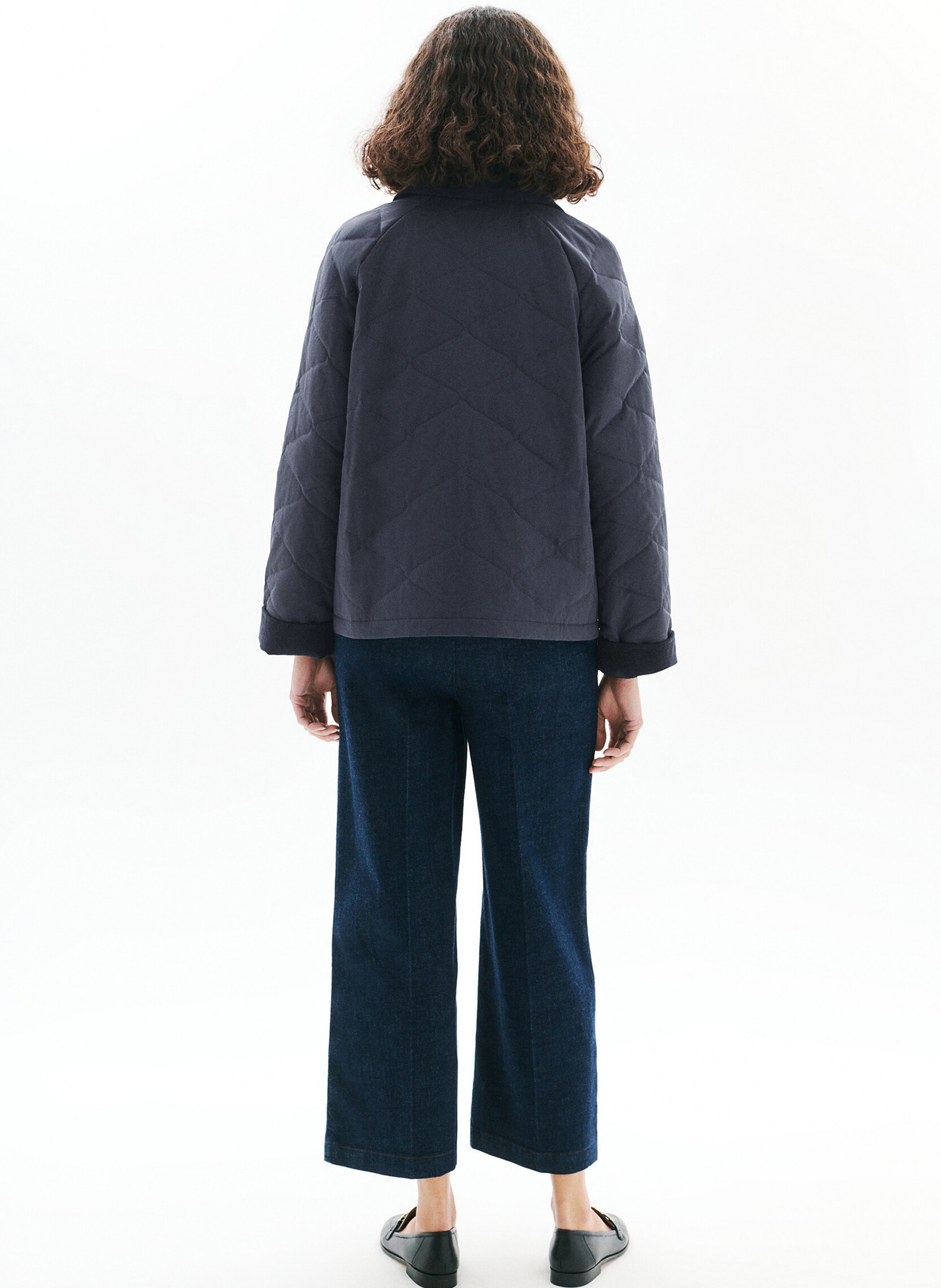 Parka droite col classique matelassée CAROLL Bleu