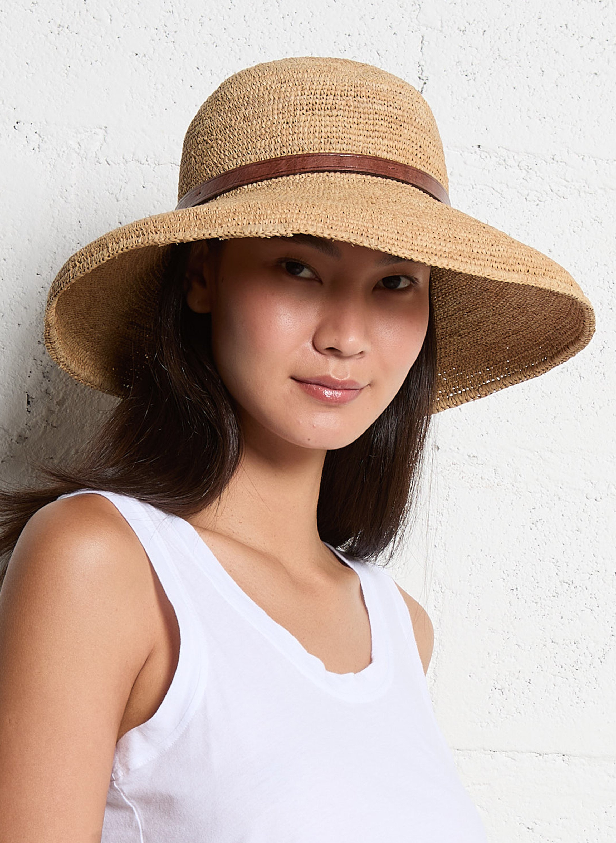 Gewebter Hut aus Raffiabast IBELIV Beige