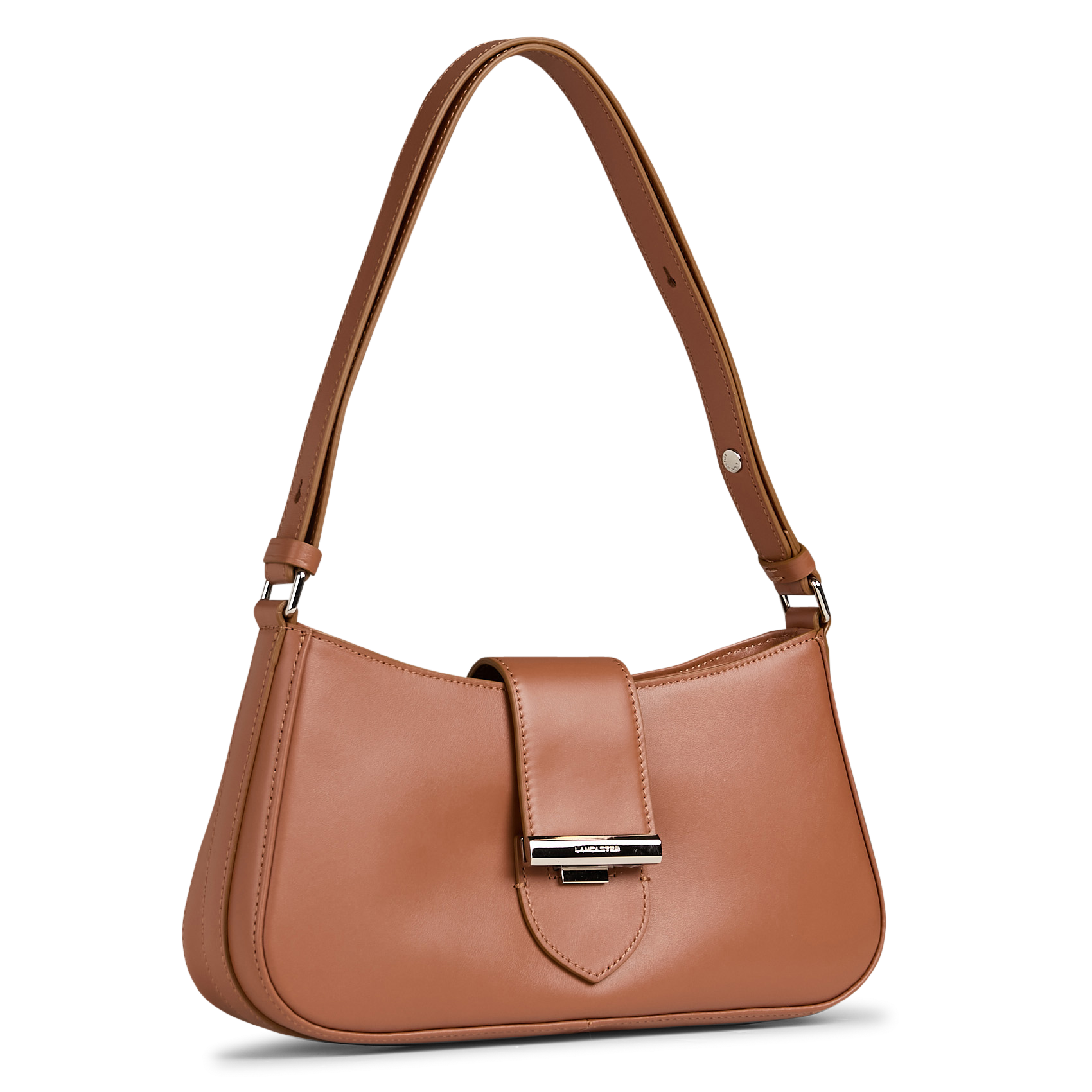 Sac porté épaule en cuir LANCASTER PARIS Marron