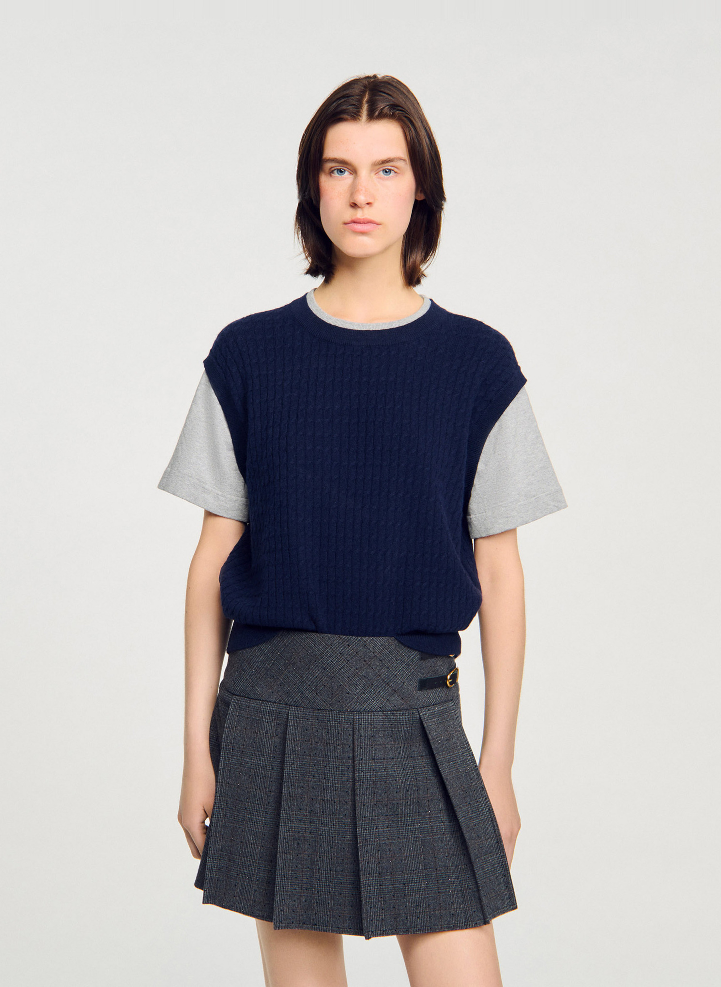 Pull col rond en laine mélangée SANDRO