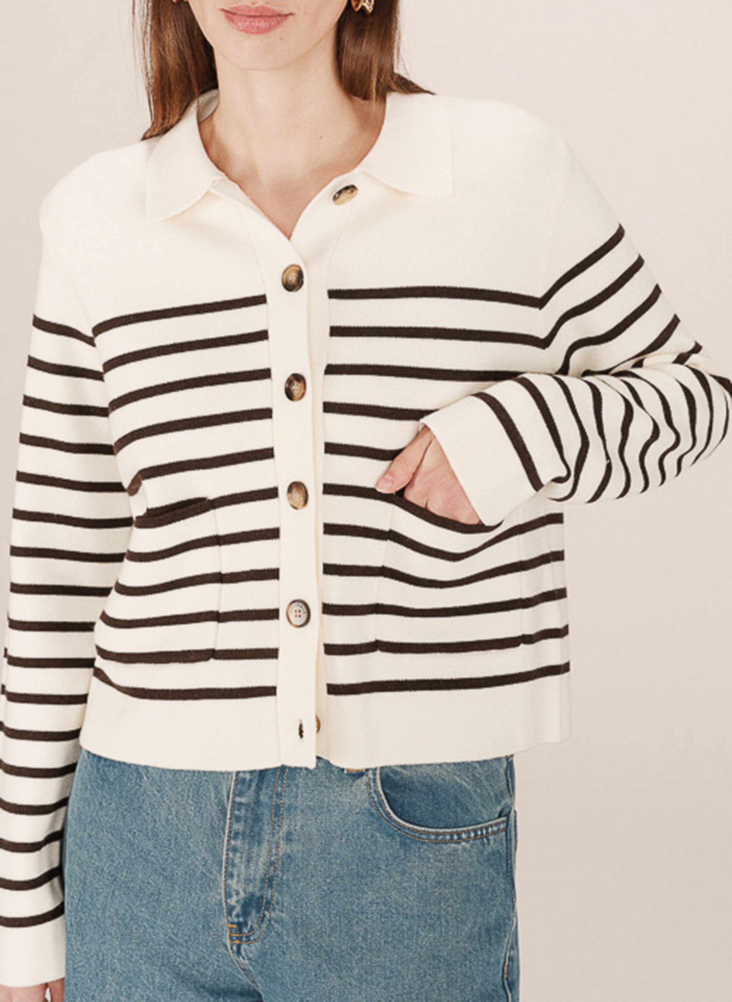 Shirt collar vest GRACE ET MILA White