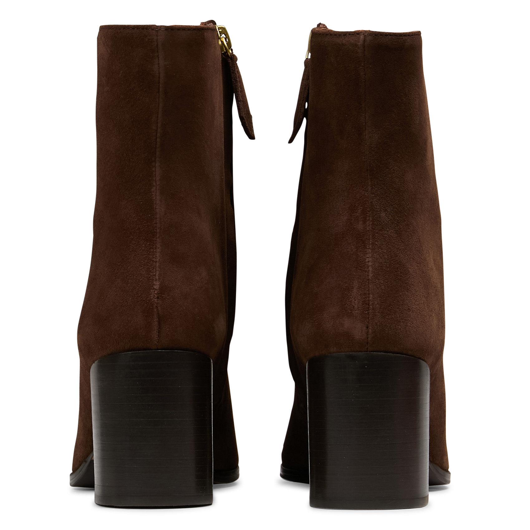 Bottines à talons en cuir RIVECOUR Marron