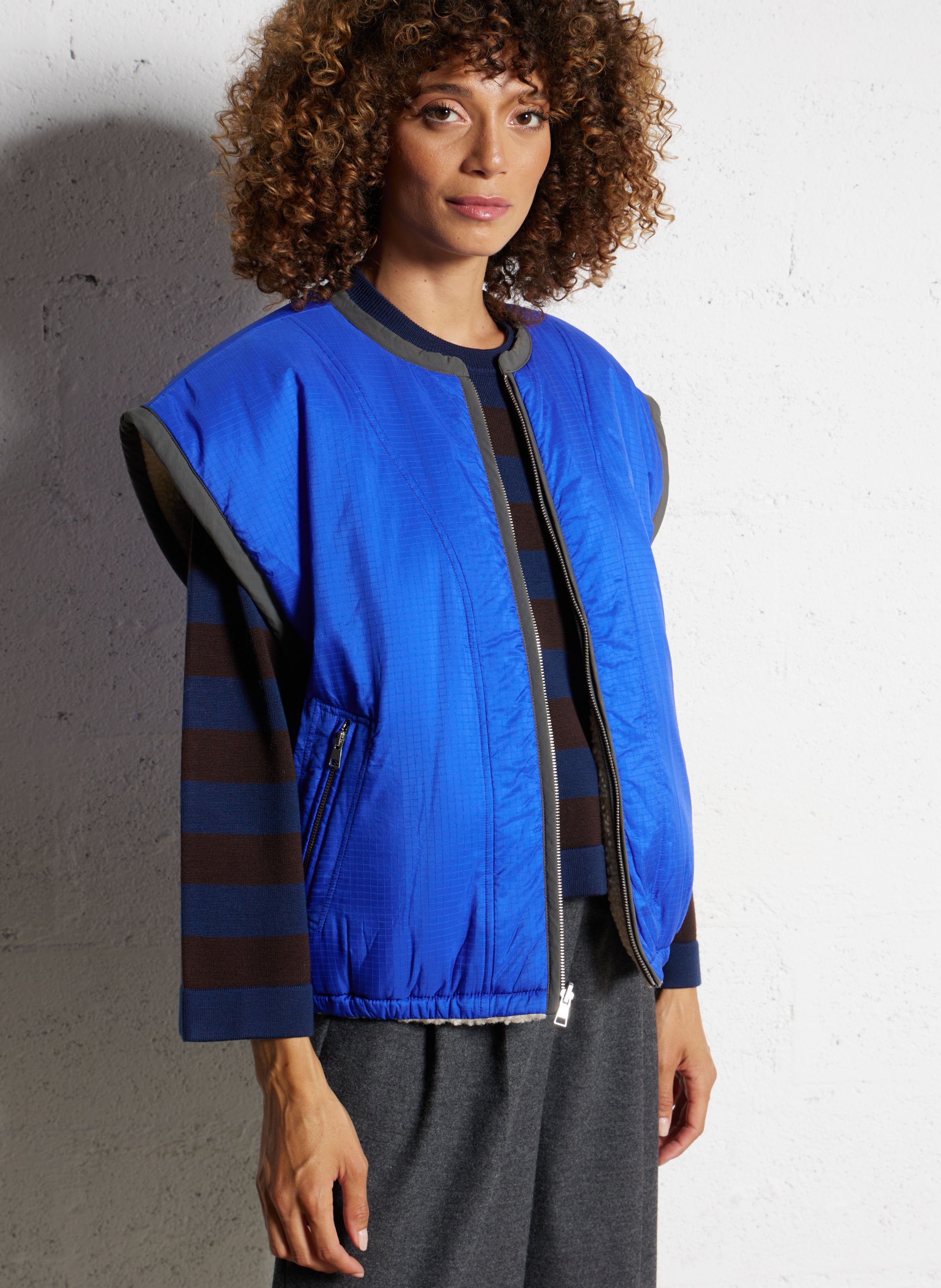 Gewatteerde jas met ronde hals BELLEROSE Beige