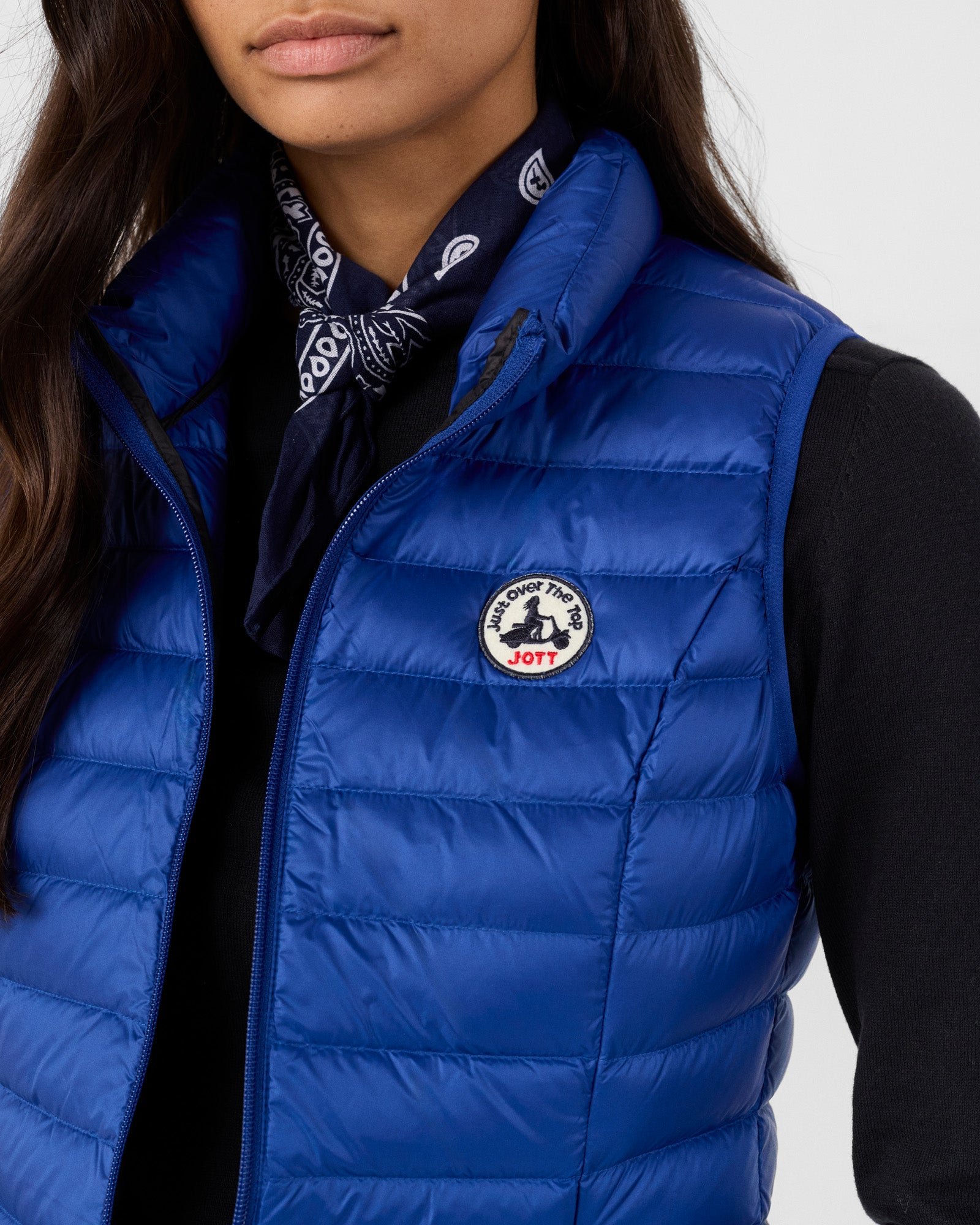 Sleeveless lightweight down vest seda Blue