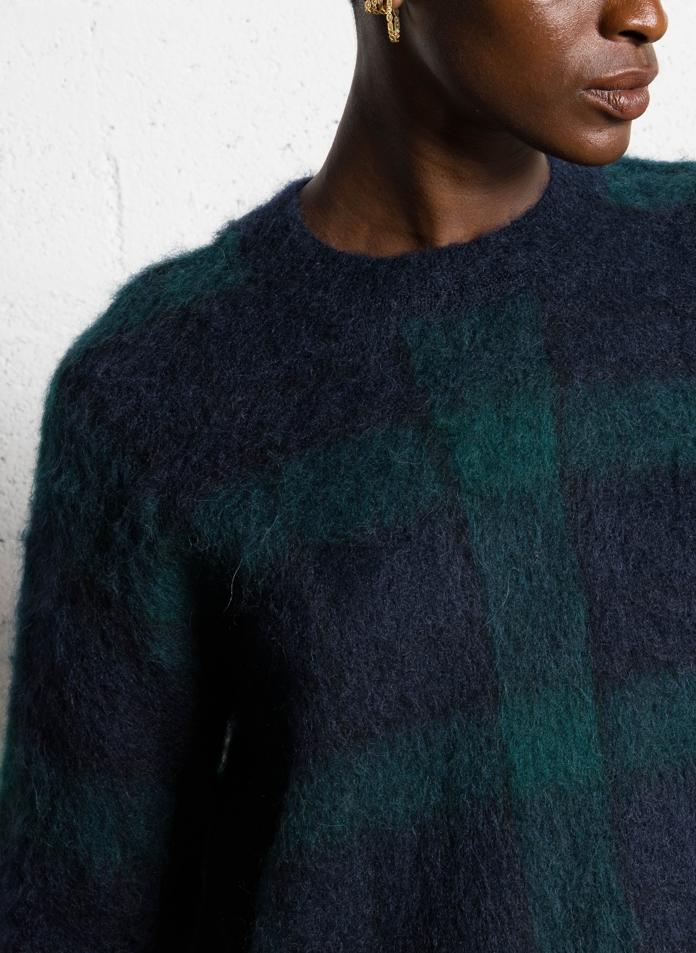 Pull col rond en laine mélangée POMANDERE Multicolore