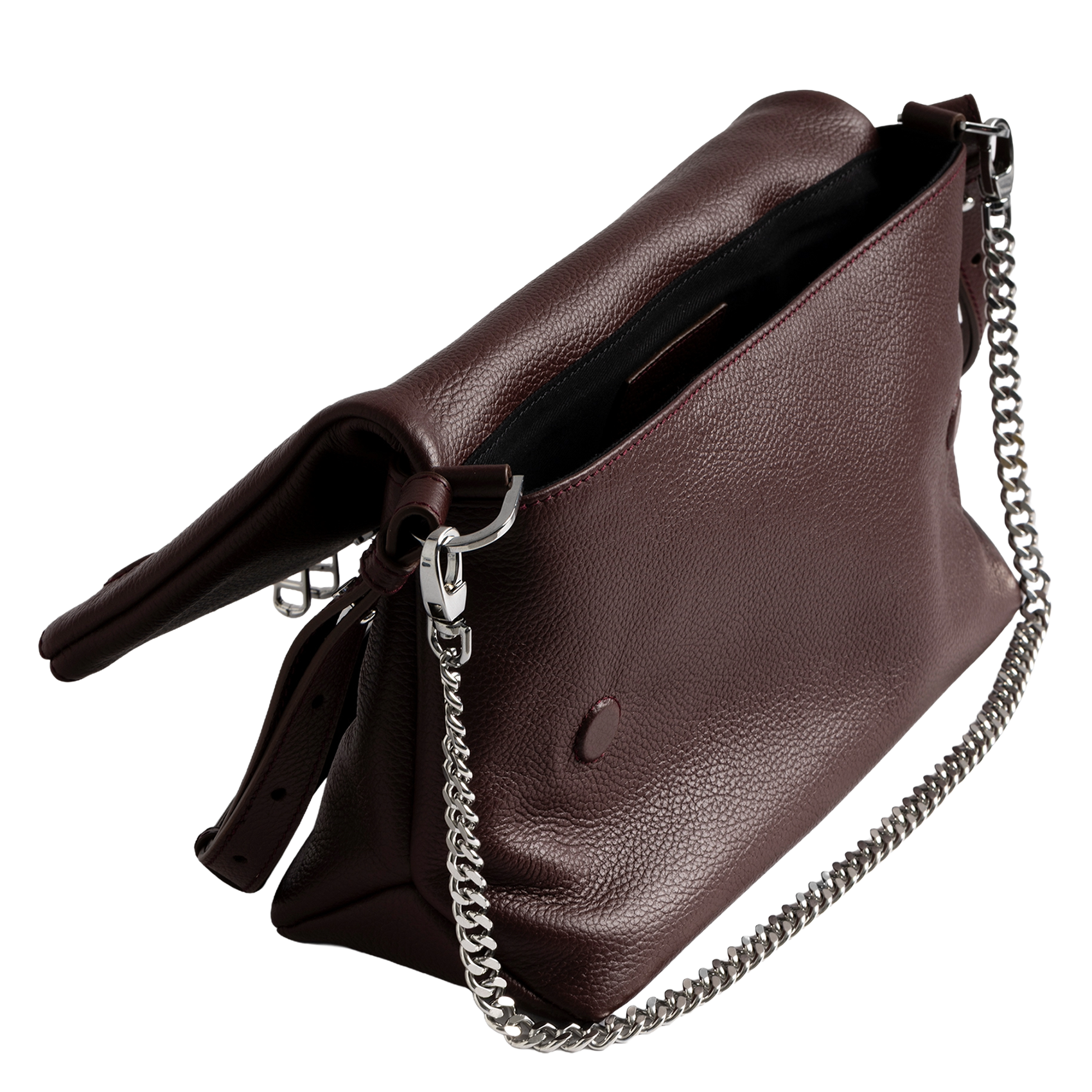 Buideltas van getextureerd leer met veters ZADIG&VOLTAIRE Rood