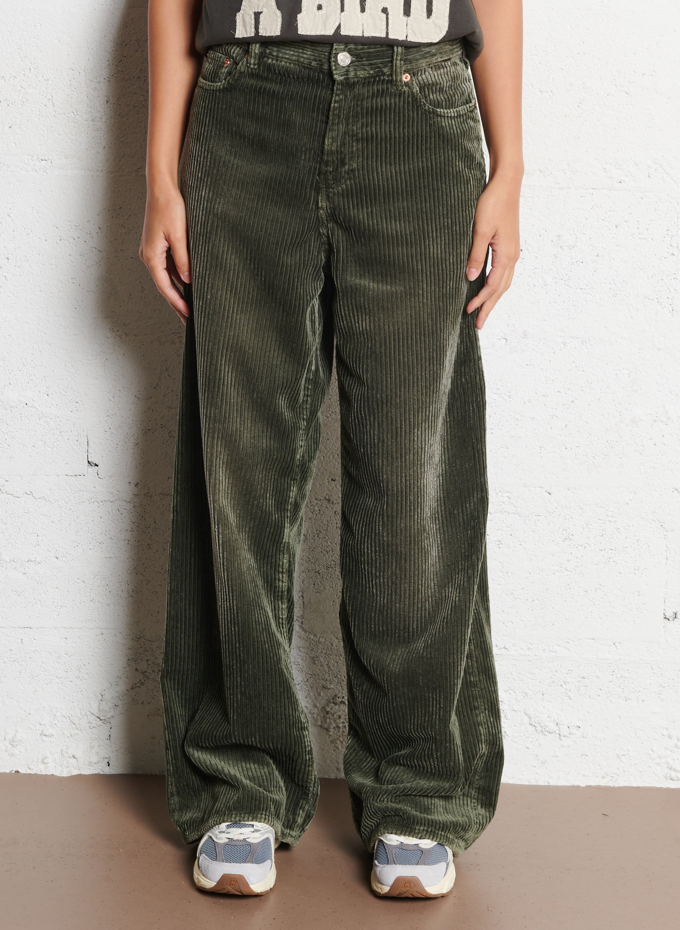 Pantalon large taille haute en coton mélangé BELLEROSE