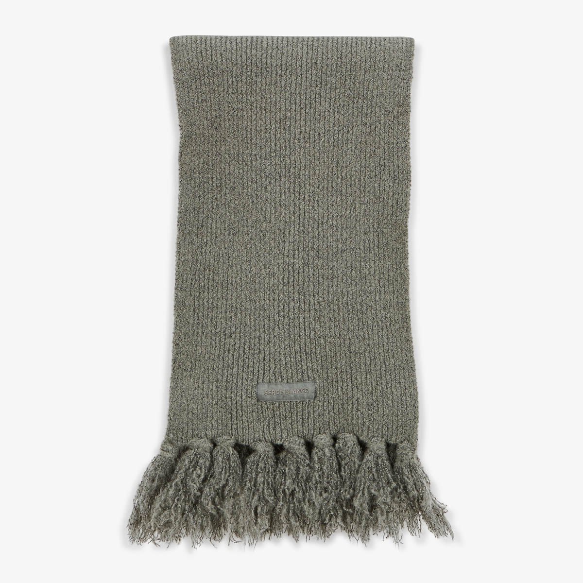 Solid fringe scarf SERGE BLANCO Grey