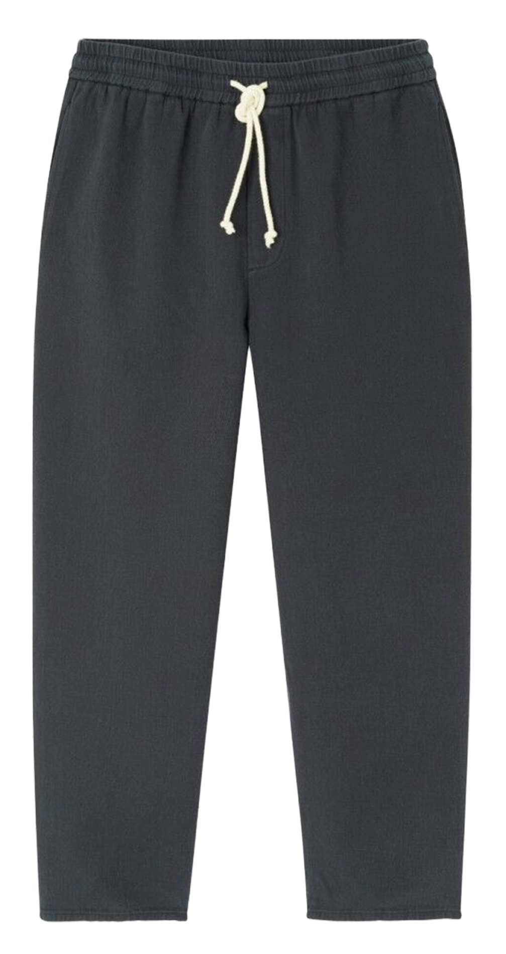 Straight jogging pants with elastic waistband solid color AMERICAN VINTAGE Black