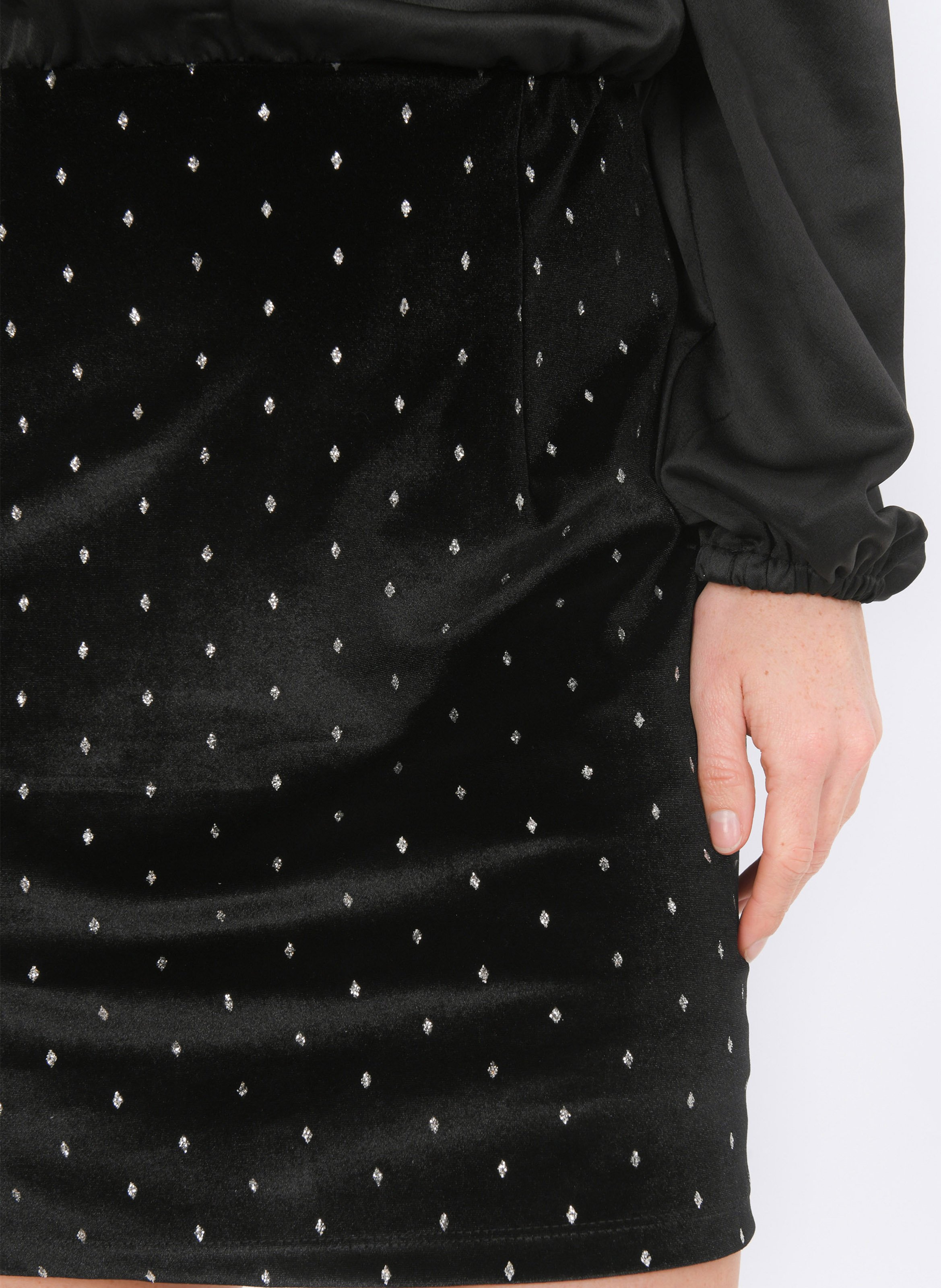 Korte jurk met ronde hals KOOKAI Zwart