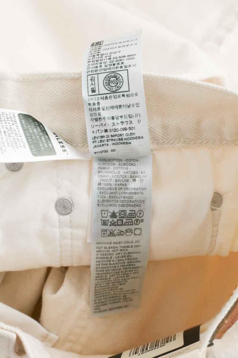 501 straight jeans LEVI'S - Seconde main White