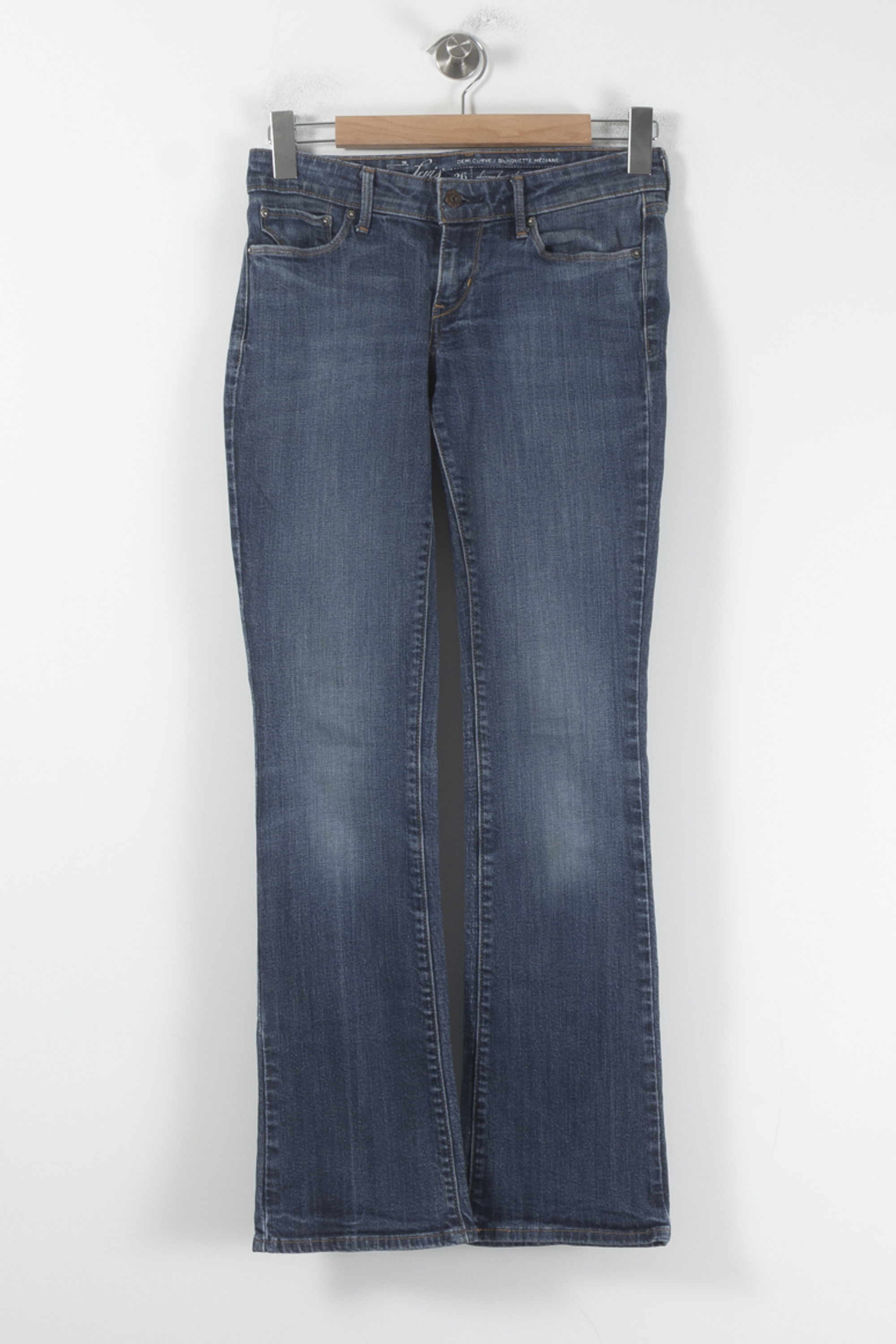 Cropped slim jeans with studs LEVI'S - Seconde main Blue