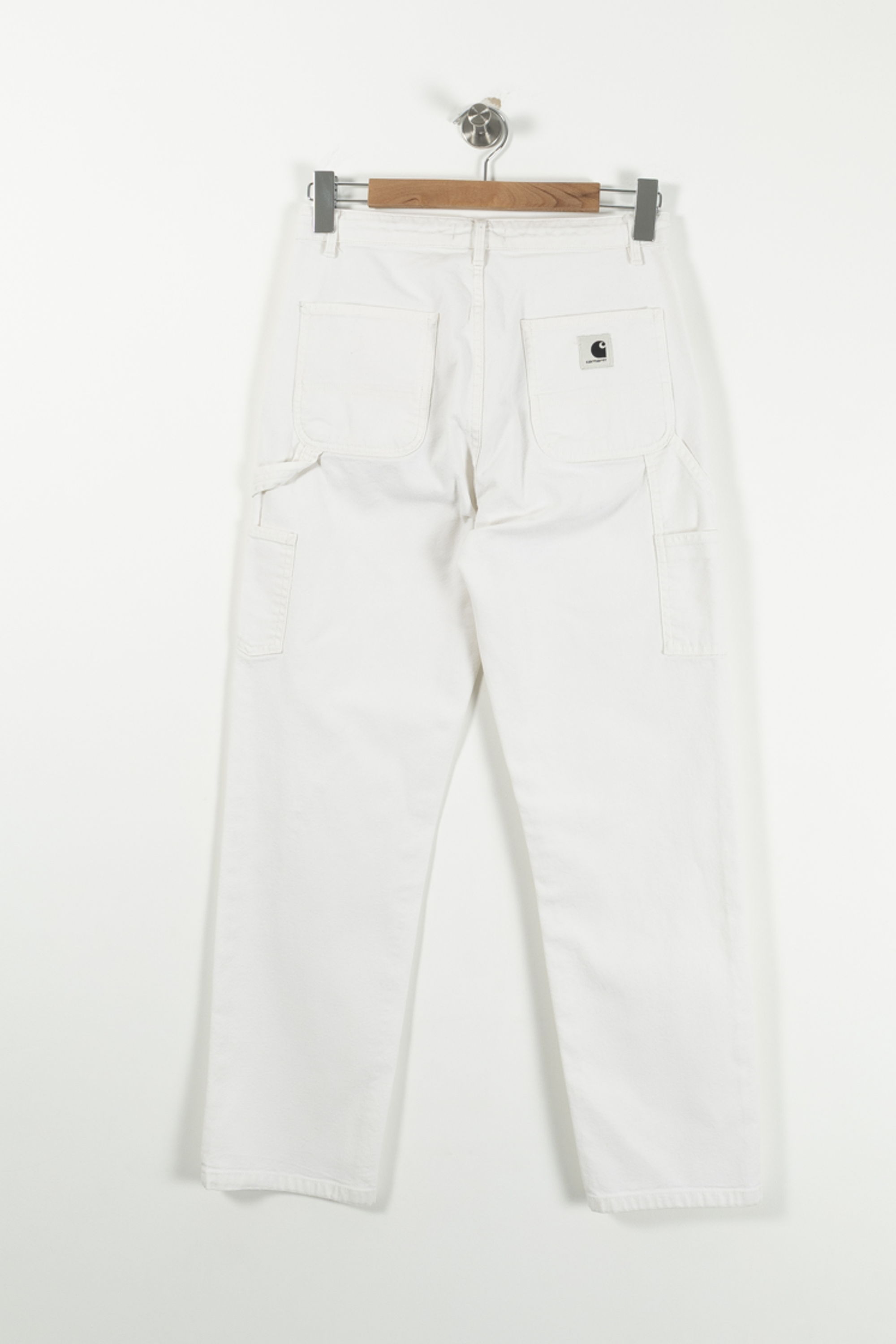 Cropped slim jeans with studs CARHARTT - SECONDE MAIN Beige