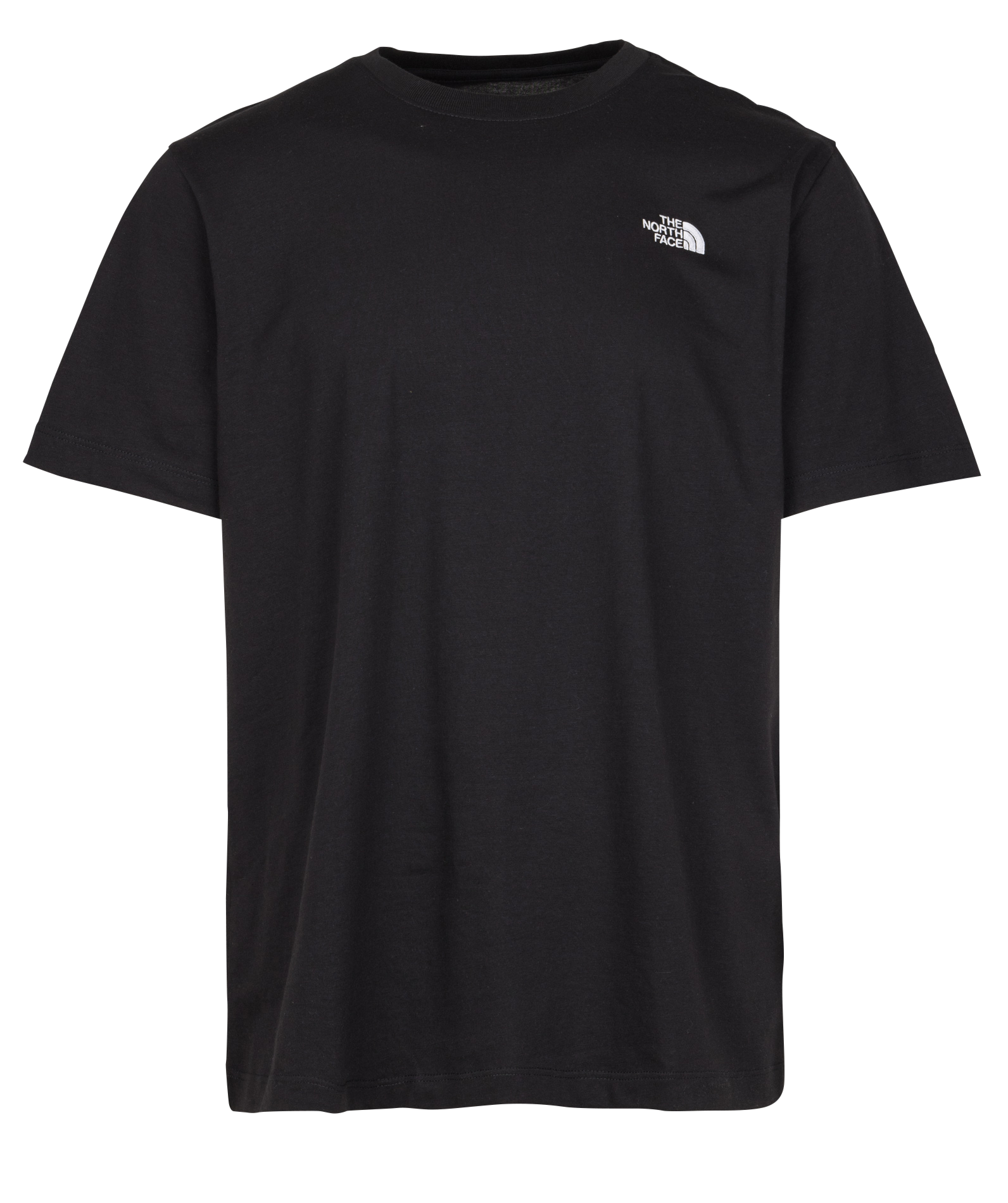 Recht, katoenen T-shirt met ronde hals en borduursel THE NORTH FACE