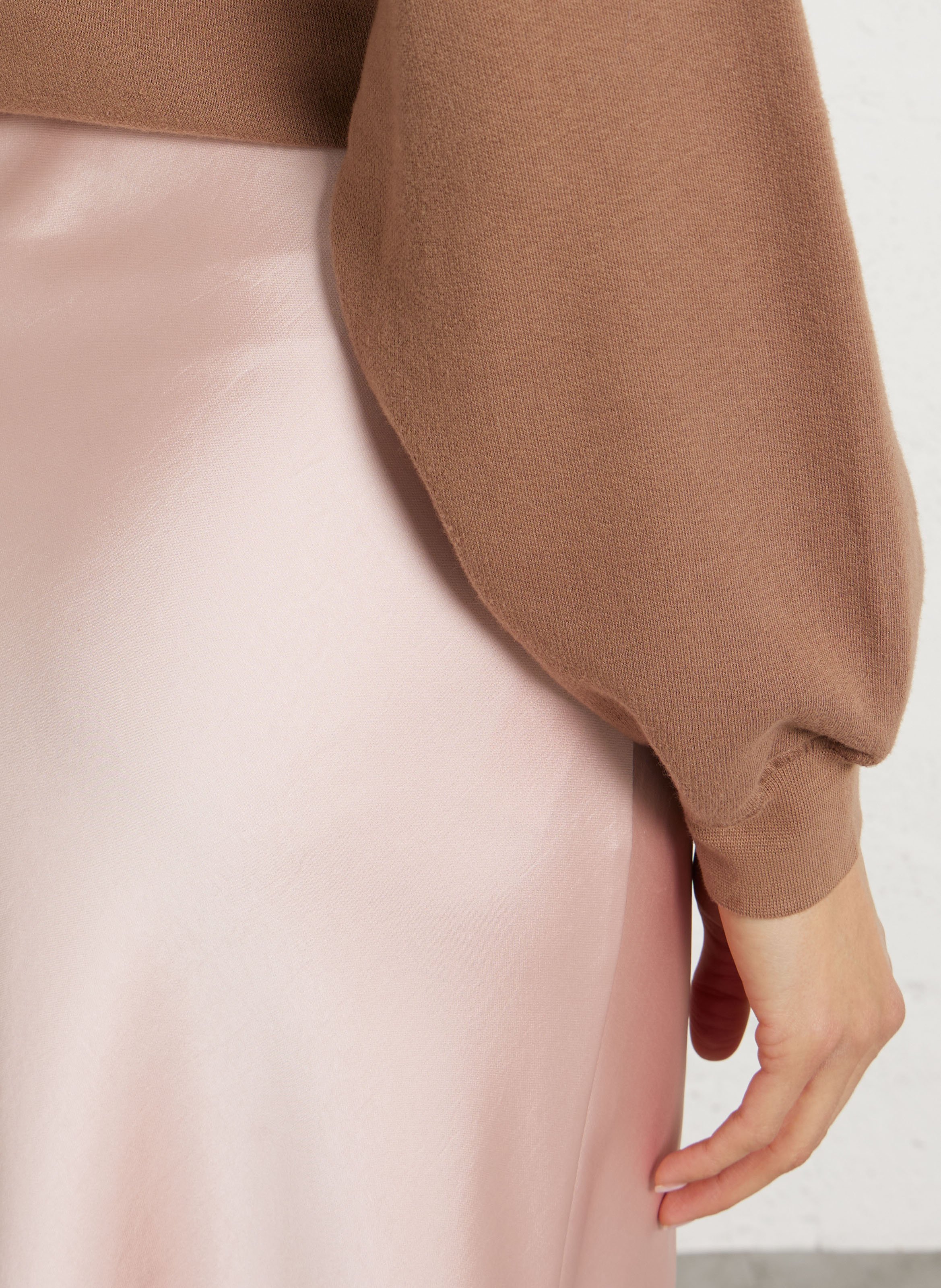 Oversize-Sweatshirt aus Baumwoll-Mix mit Rundhalsausschnitt AMERICAN VINTAGE Braun