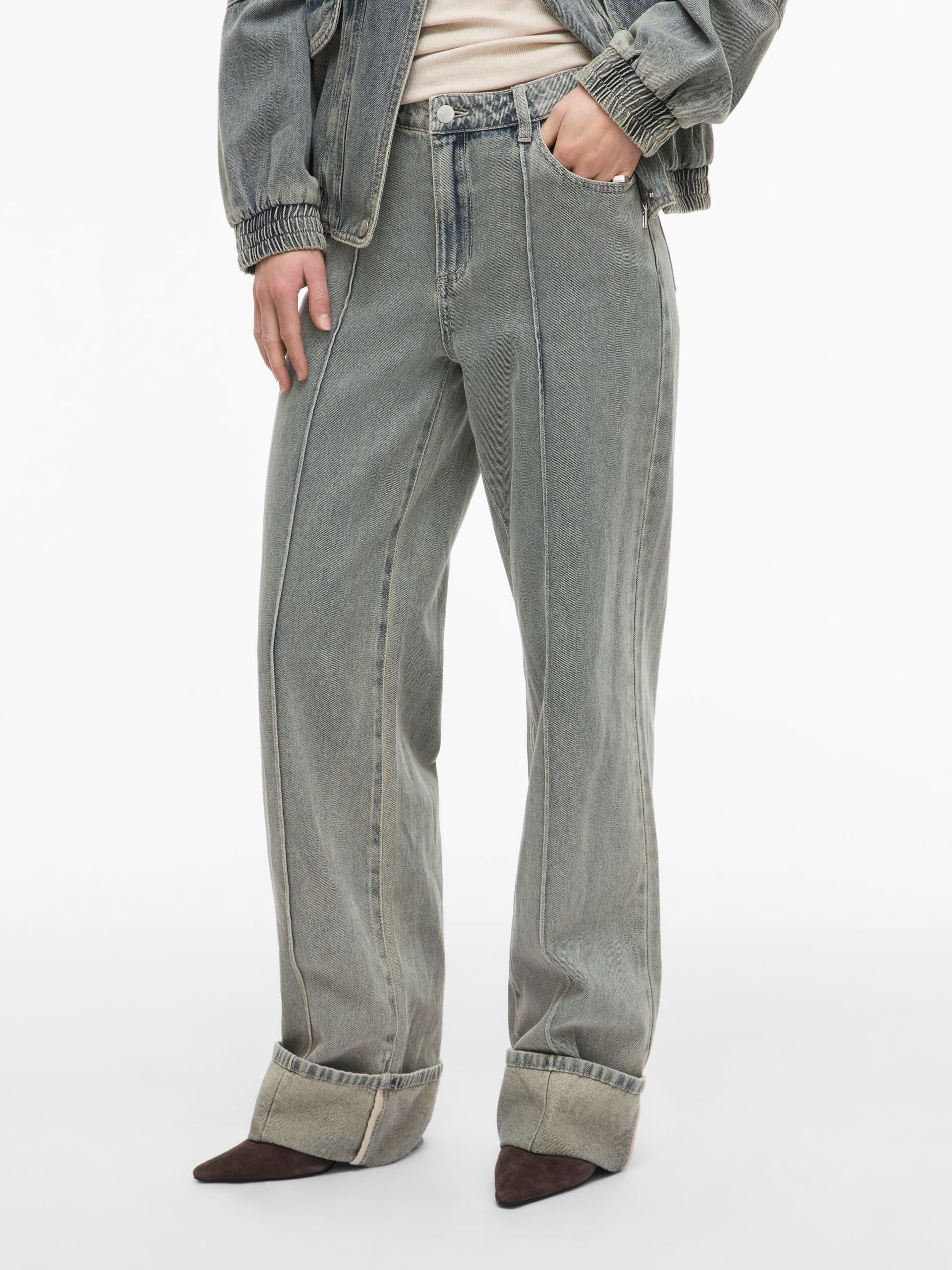 Straight leg jeans in cotton and recycled cotton. ROUGE EDIT Blue