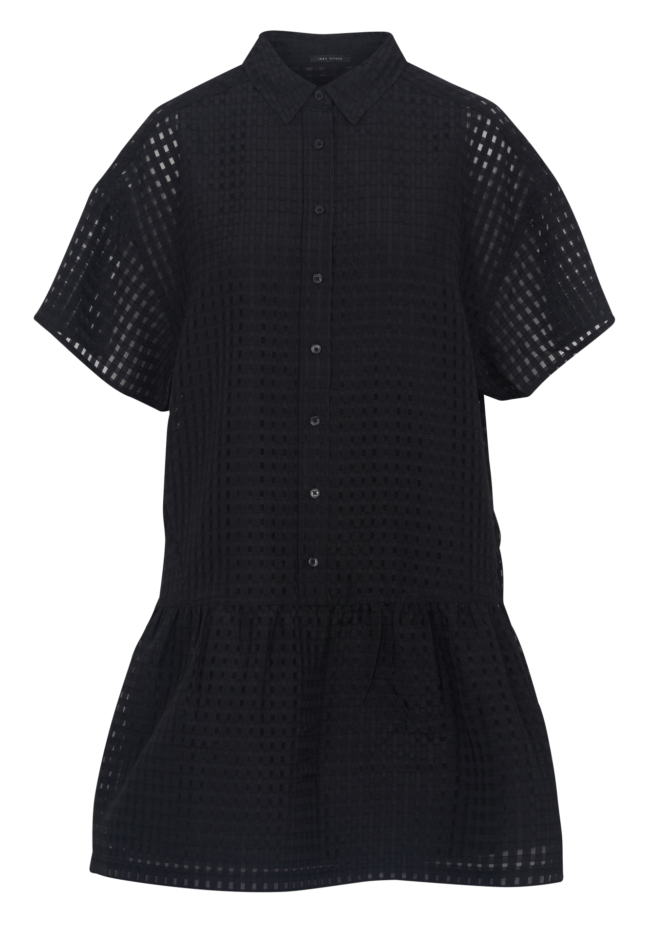 Kurzkleid mit Hemdkragen IKKS Schwarz