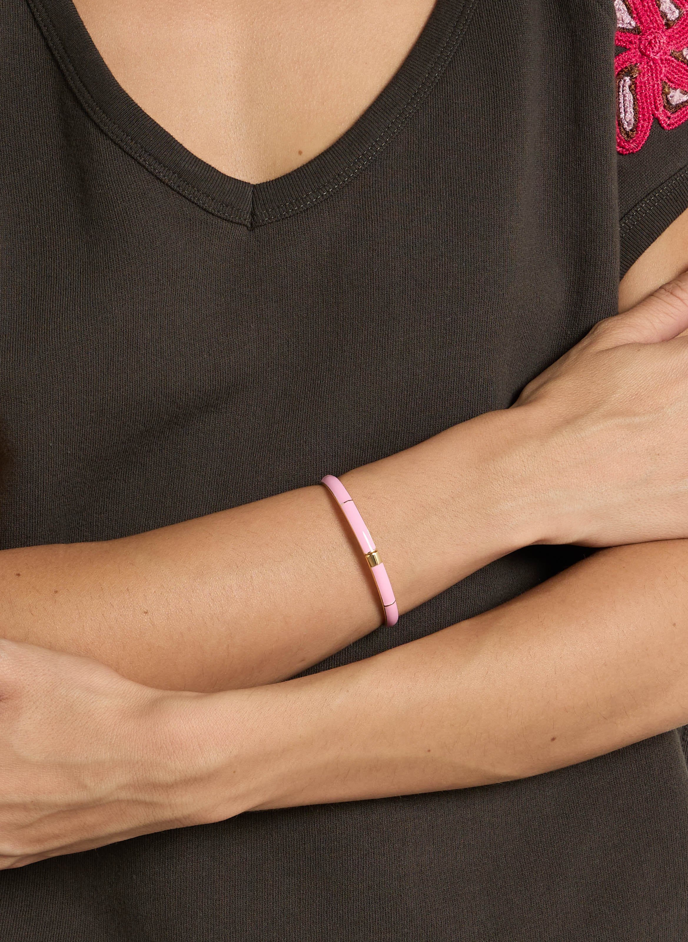 Bracelet jonc en laiton doré FEEKA Rose