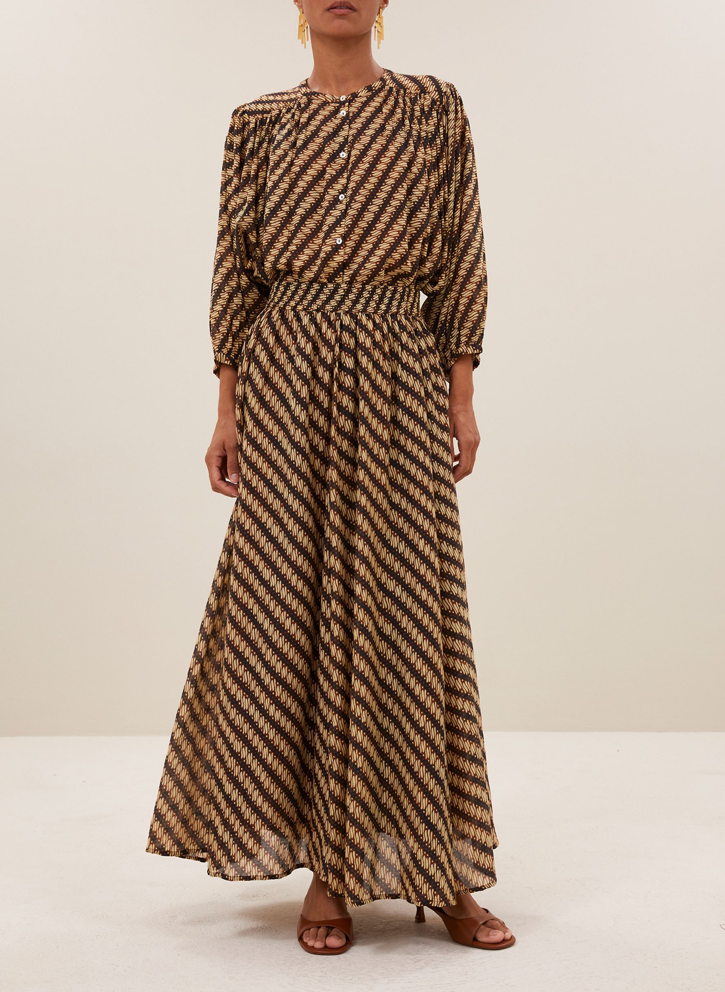 Straight printed cotton blouse BY BAR Multicolored