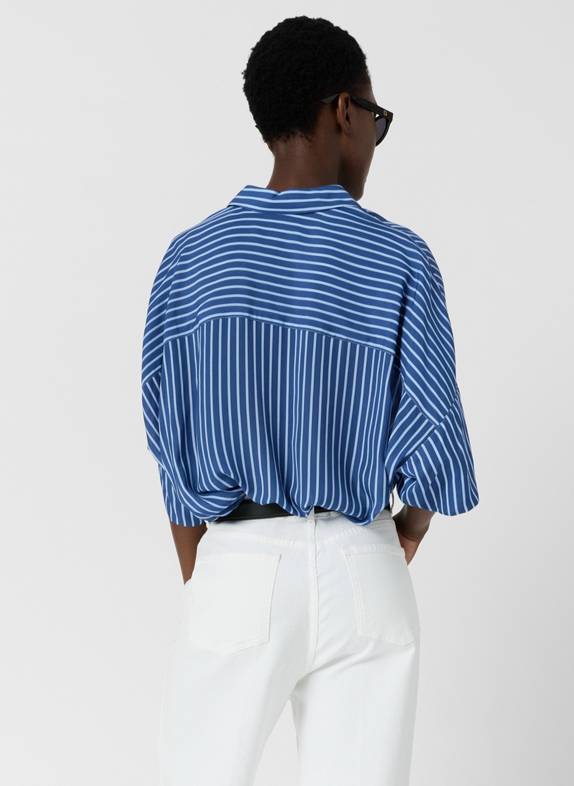 Oversize Bluse mit 3/4-Ärmeln gestreift GERARD DAREL Blau