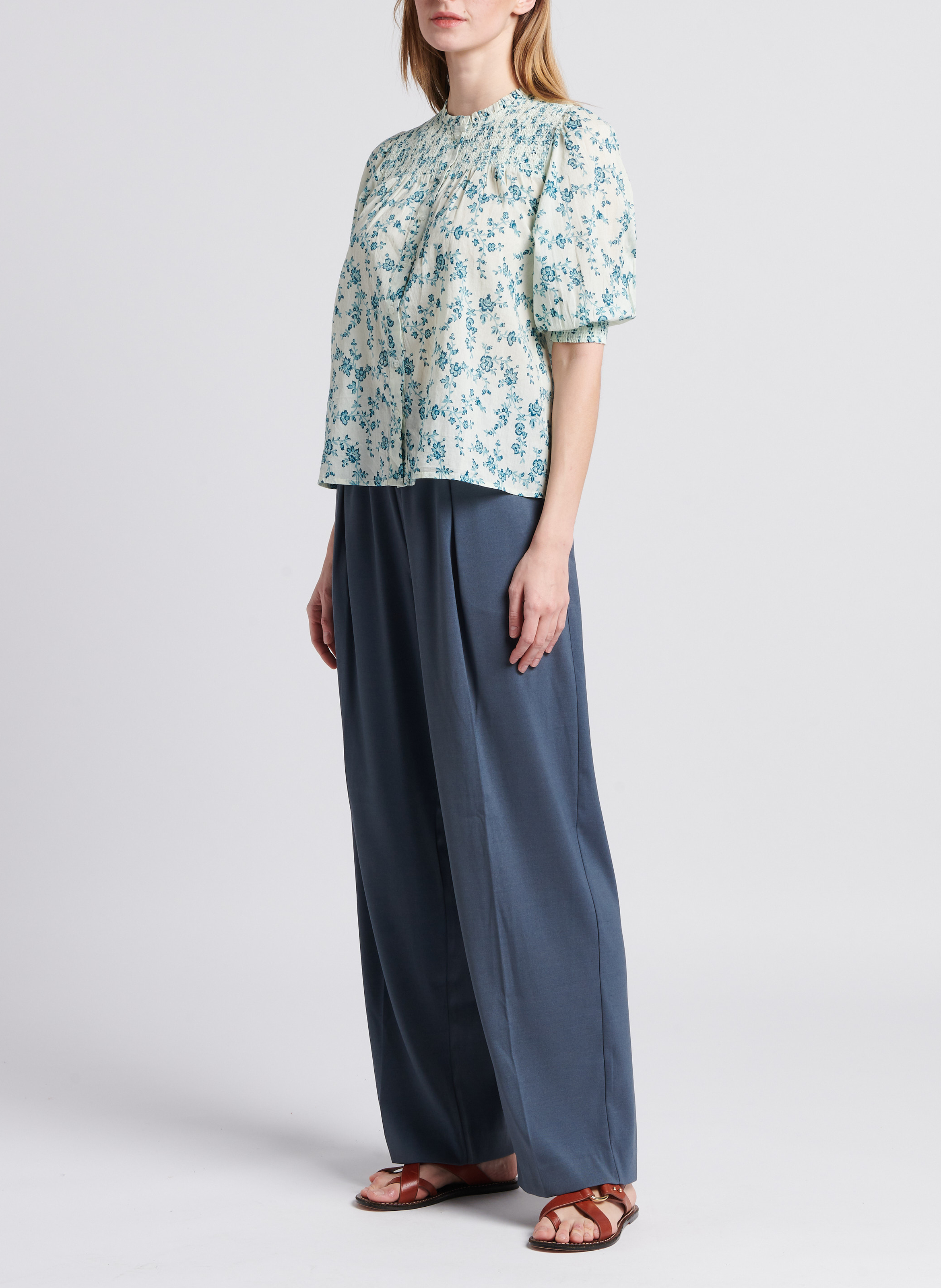 Pantalon large taille haute  SAMSOE SAMSOE Gris