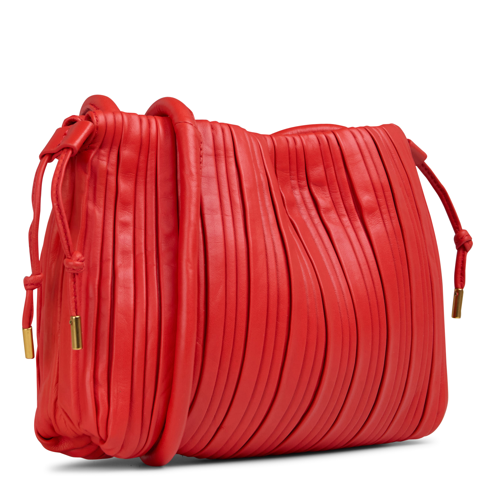 Sac bandoulière en cuir COTELAC Rouge