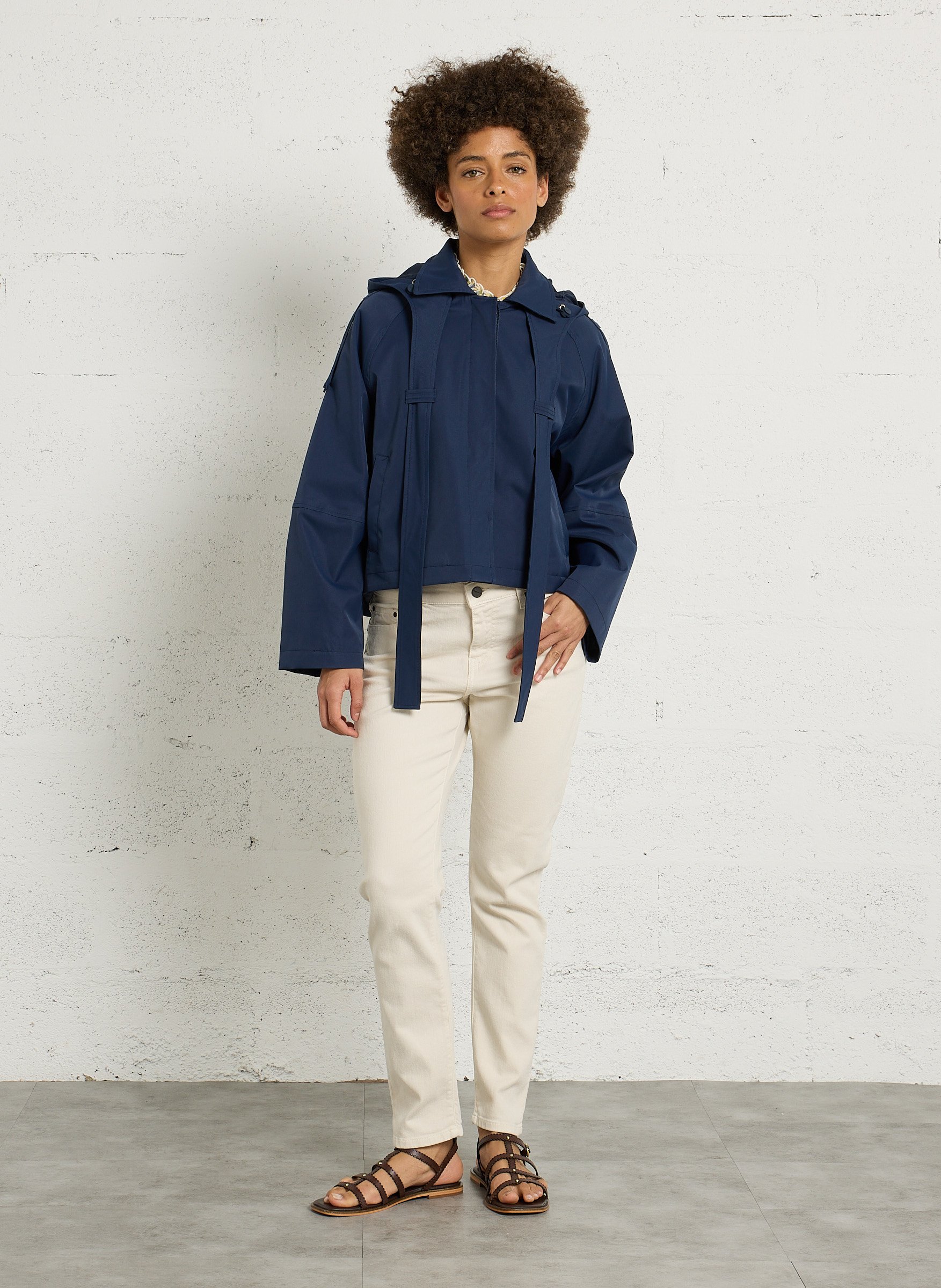 Loose-fit jacket with hood FLOTTE Blue