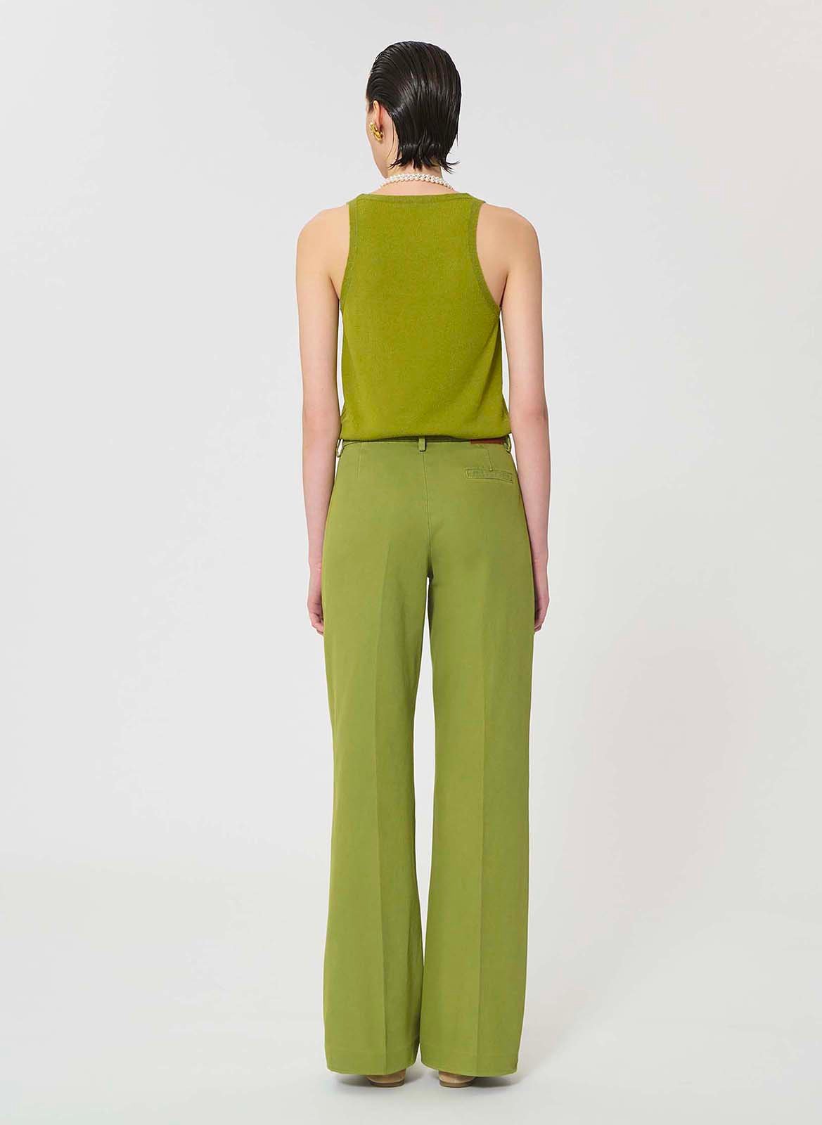 Jean bootcut taille haute uni TARA JARMON Vert