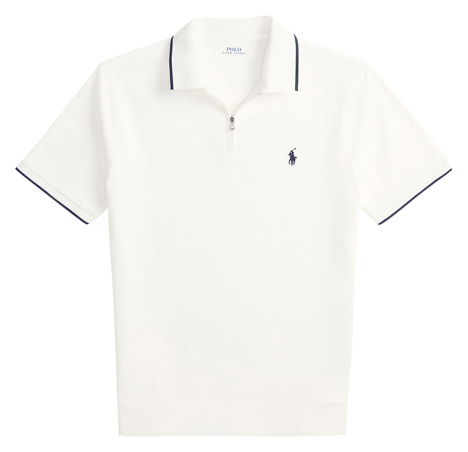 Straight cotton-blend polo shirt POLO RALPH LAUREN White