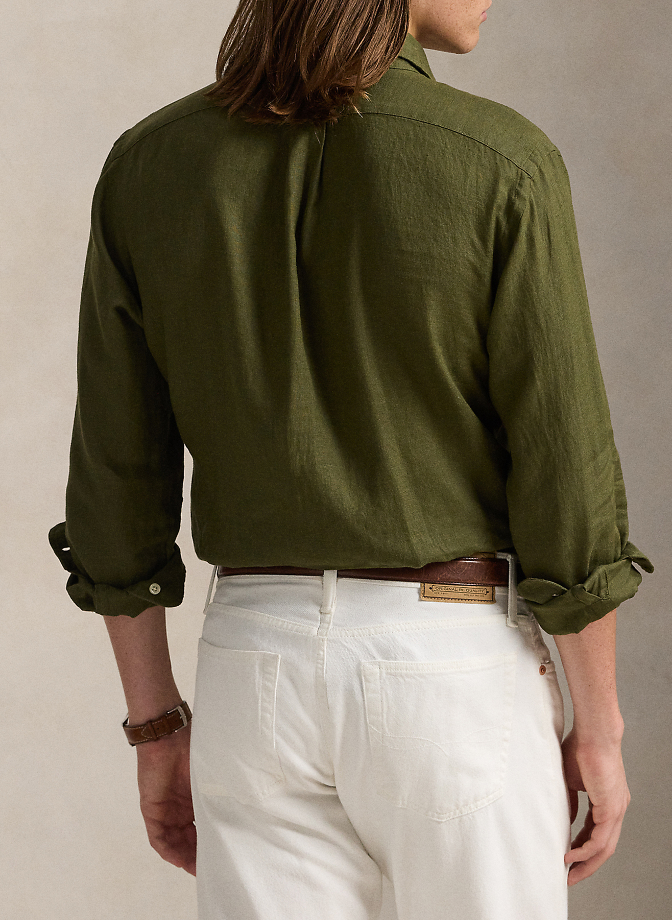 Regular-Fit-Hemd - Leinen POLO RALPH LAUREN Grun