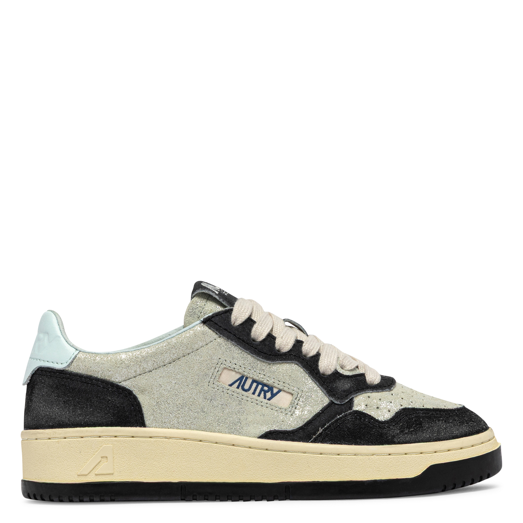 Low-top leather mix sneakers AUTRY