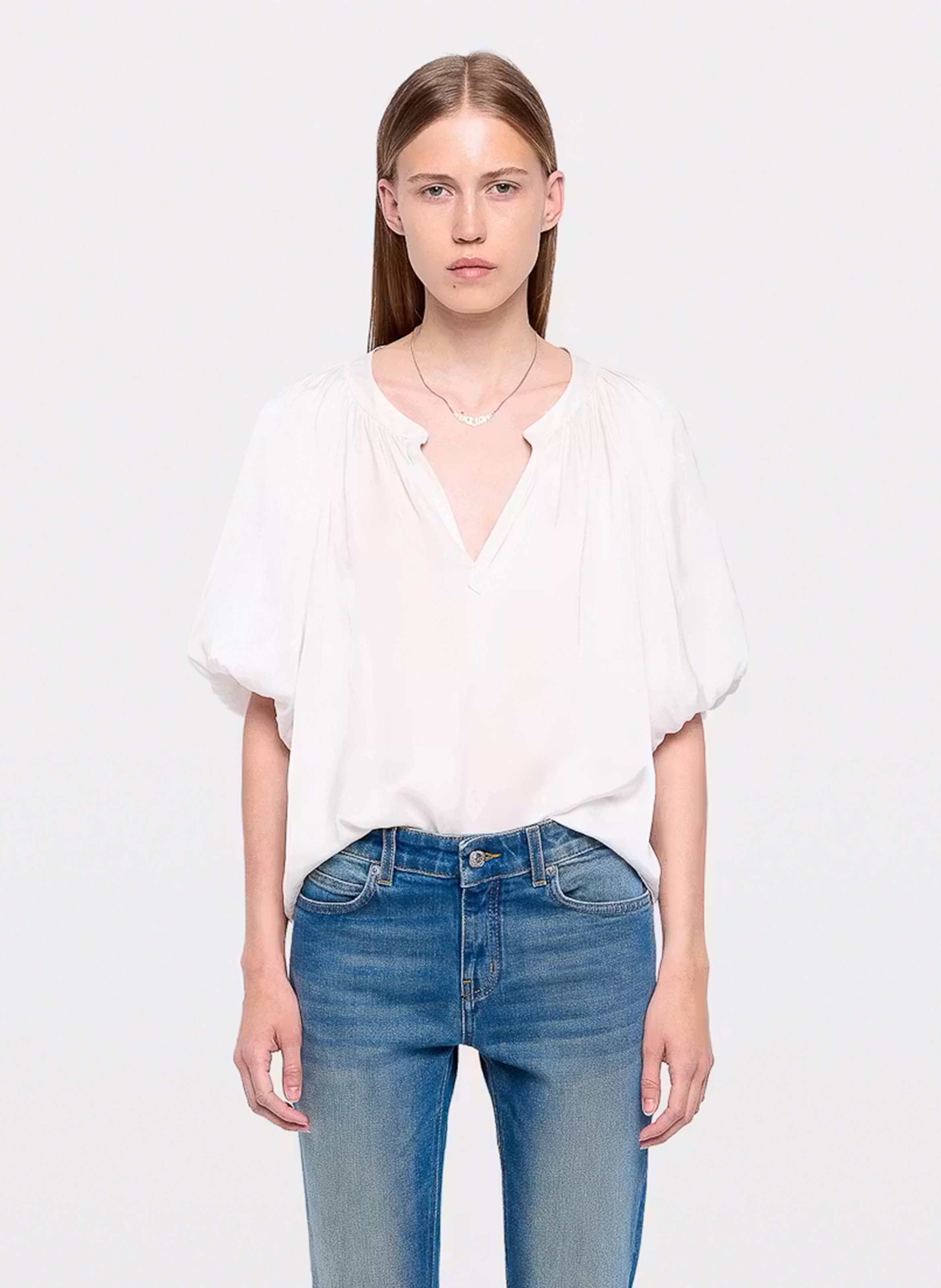 Blouse ample encolure V ZADIG&VOLTAIRE Blanc