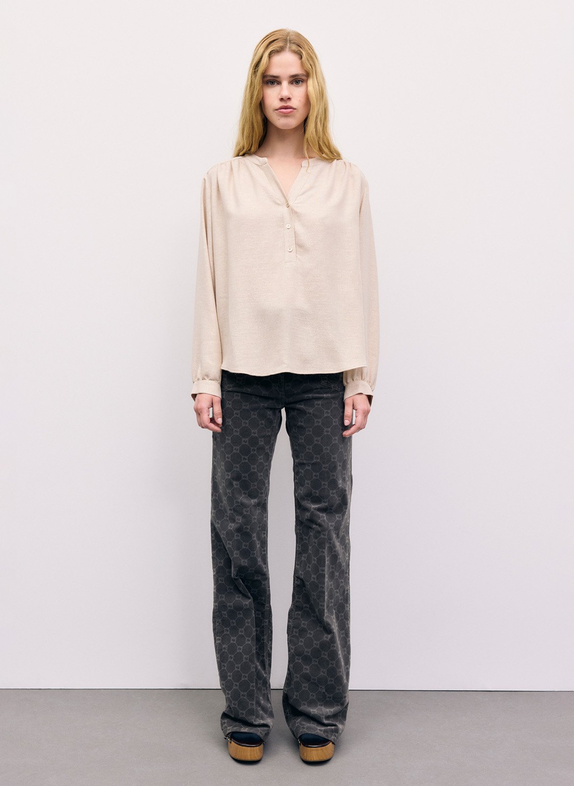 Blouse col tunisien GERARD DAREL Beige